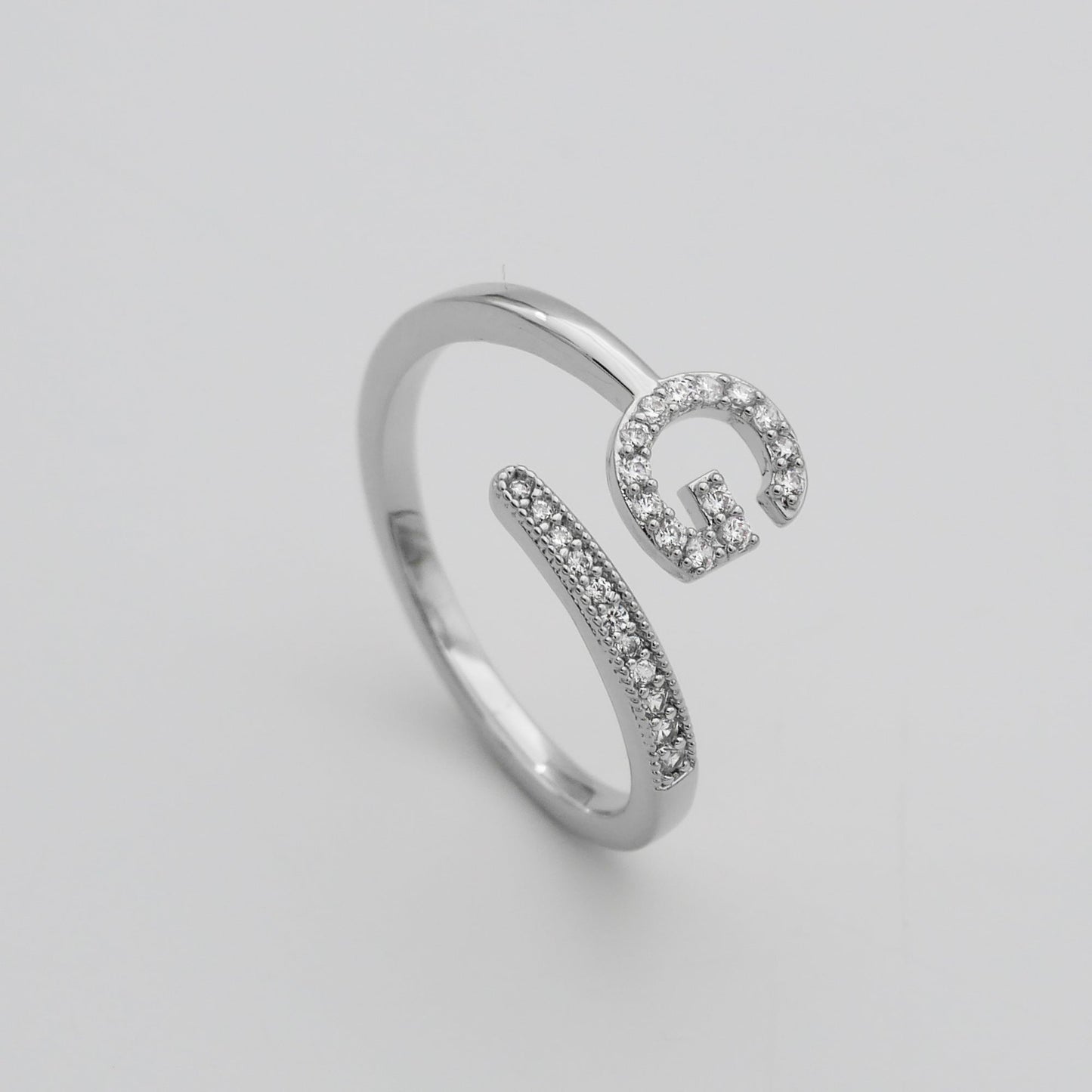 Pave Initial Ring - Image 38 - ISMI JEWELS