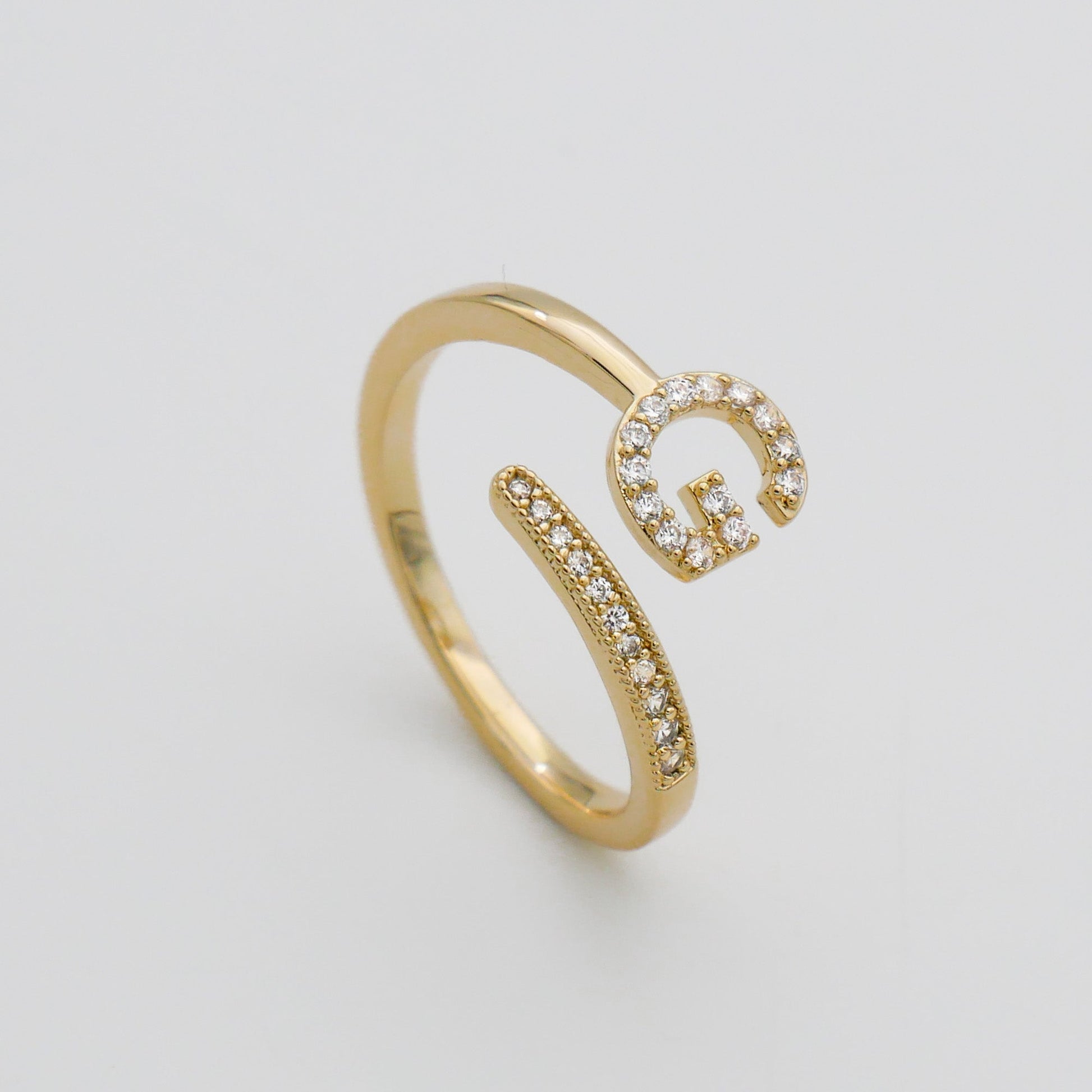 Pave Initial Ring - Image 13 - ISMI JEWELS