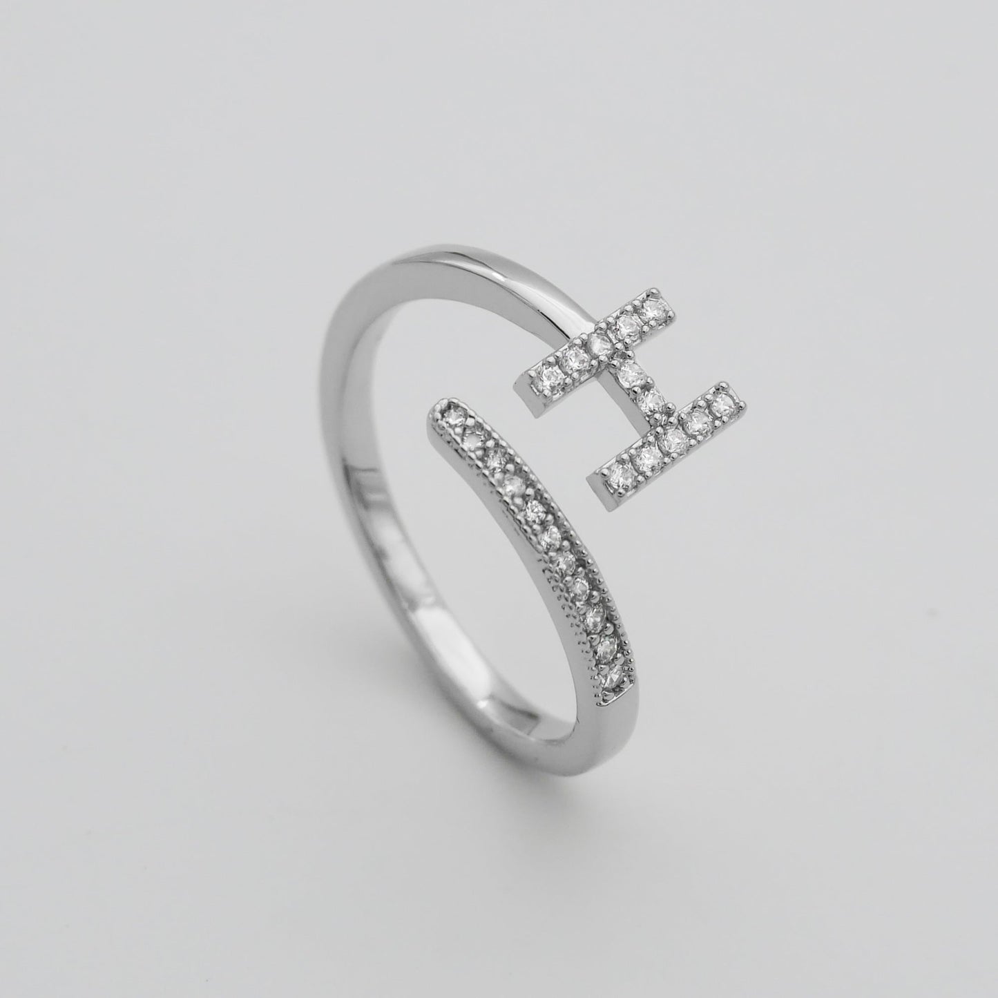 Pave Initial Ring - Image 39 - ISMI JEWELS