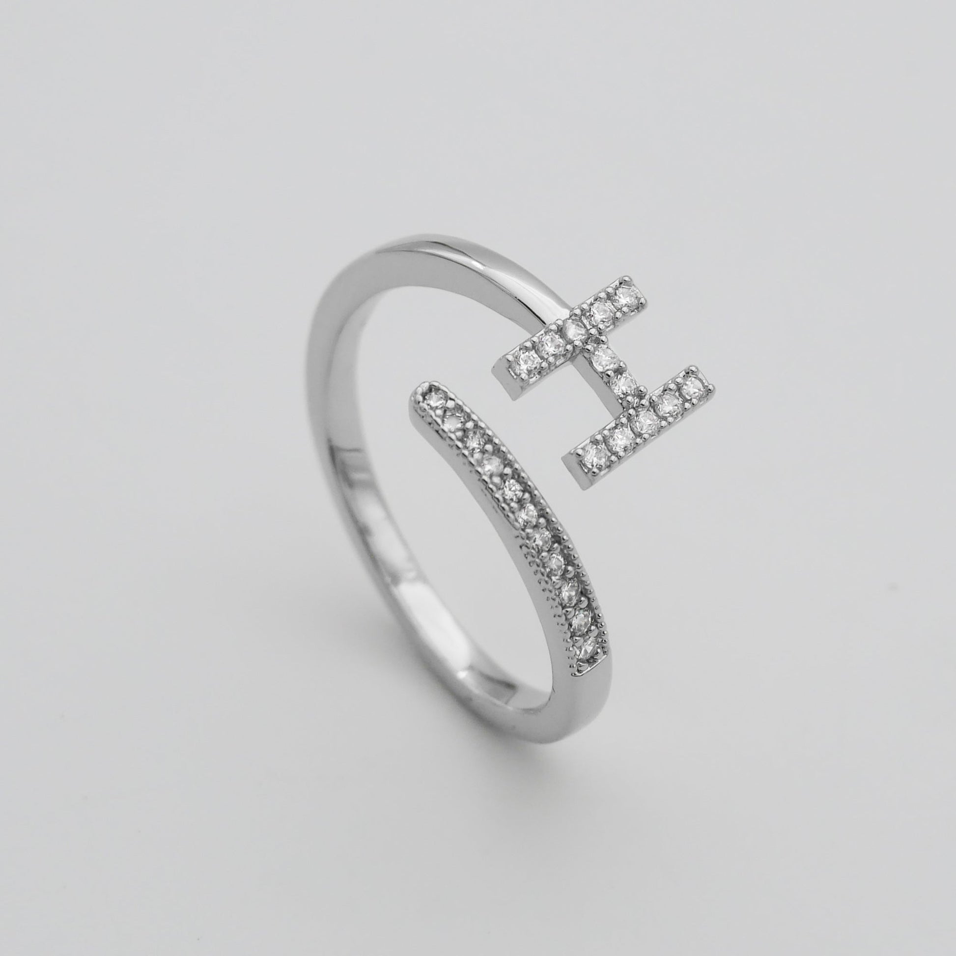 Pave Initial Ring - Image 39 - ISMI JEWELS