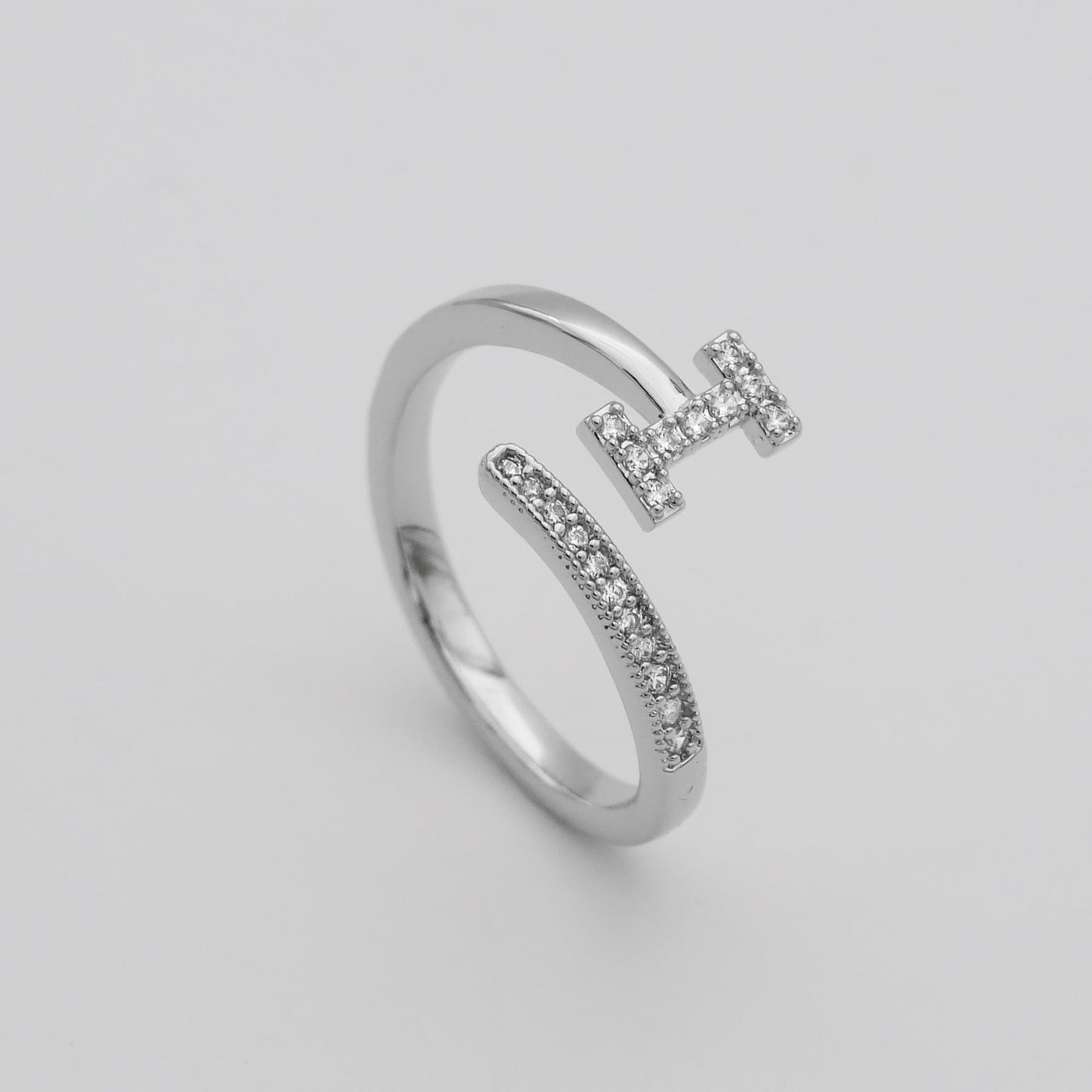 Pave Initial Ring - Image 40 - ISMI JEWELS