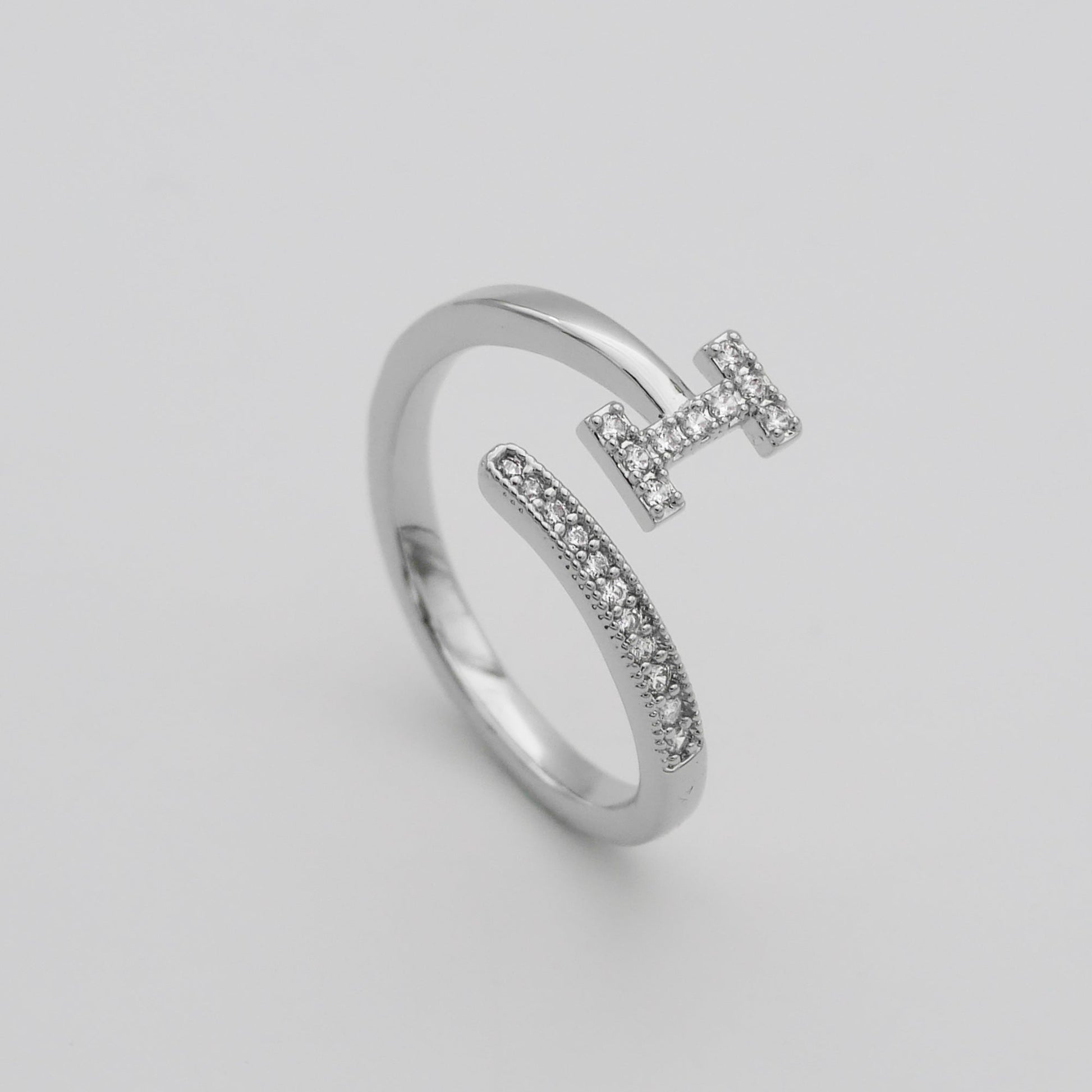 Pave Initial Ring - Image 40 - ISMI JEWELS
