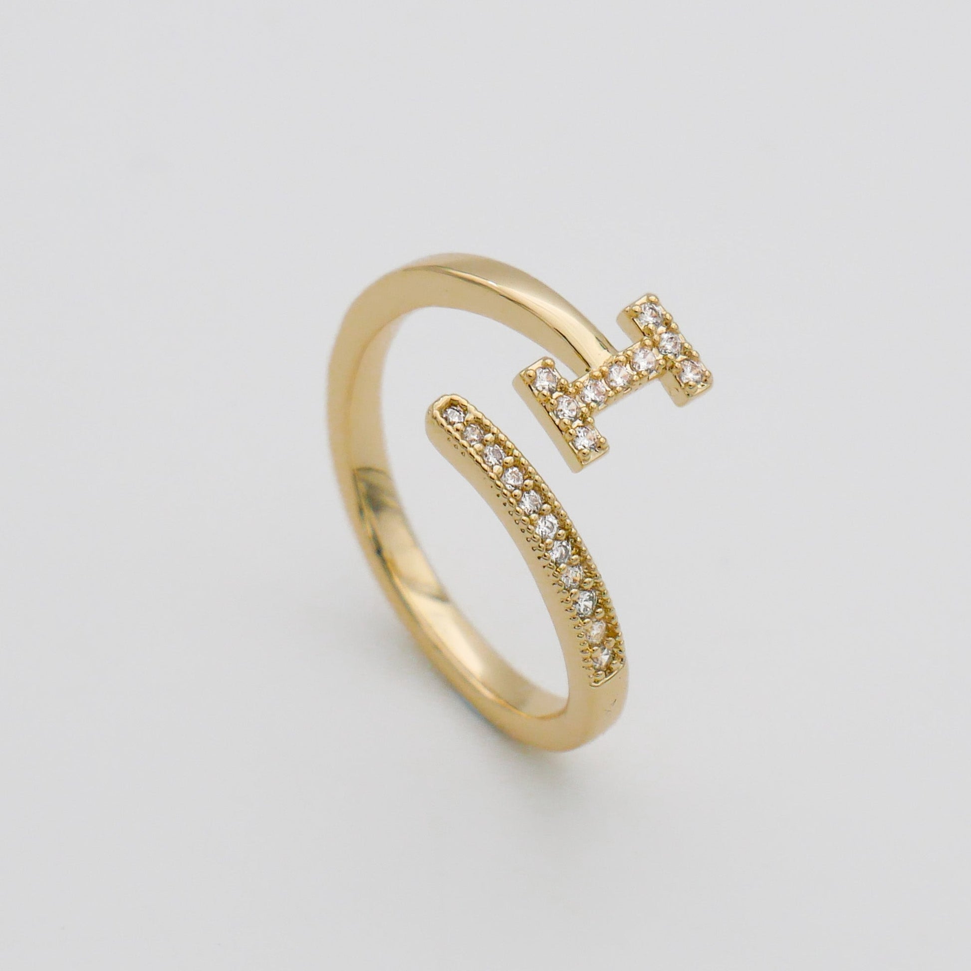 Pave Initial Ring - Image 15 - ISMI JEWELS