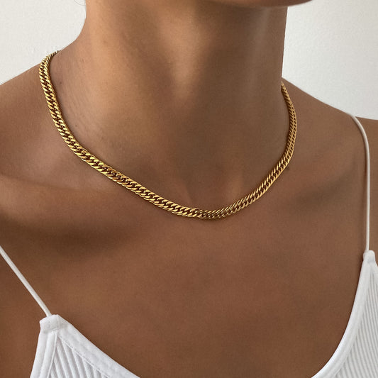 Double Link Curb Chain | Gold - Image 1 - ISMI JEWELS