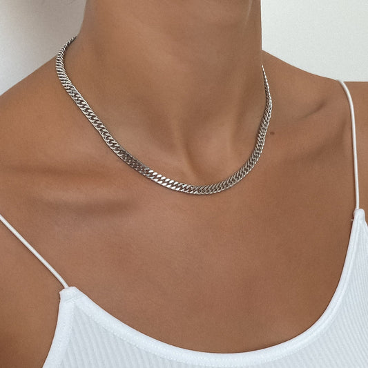 Double Link Curb Chain | Silver - Image 1 - ISMI JEWELS