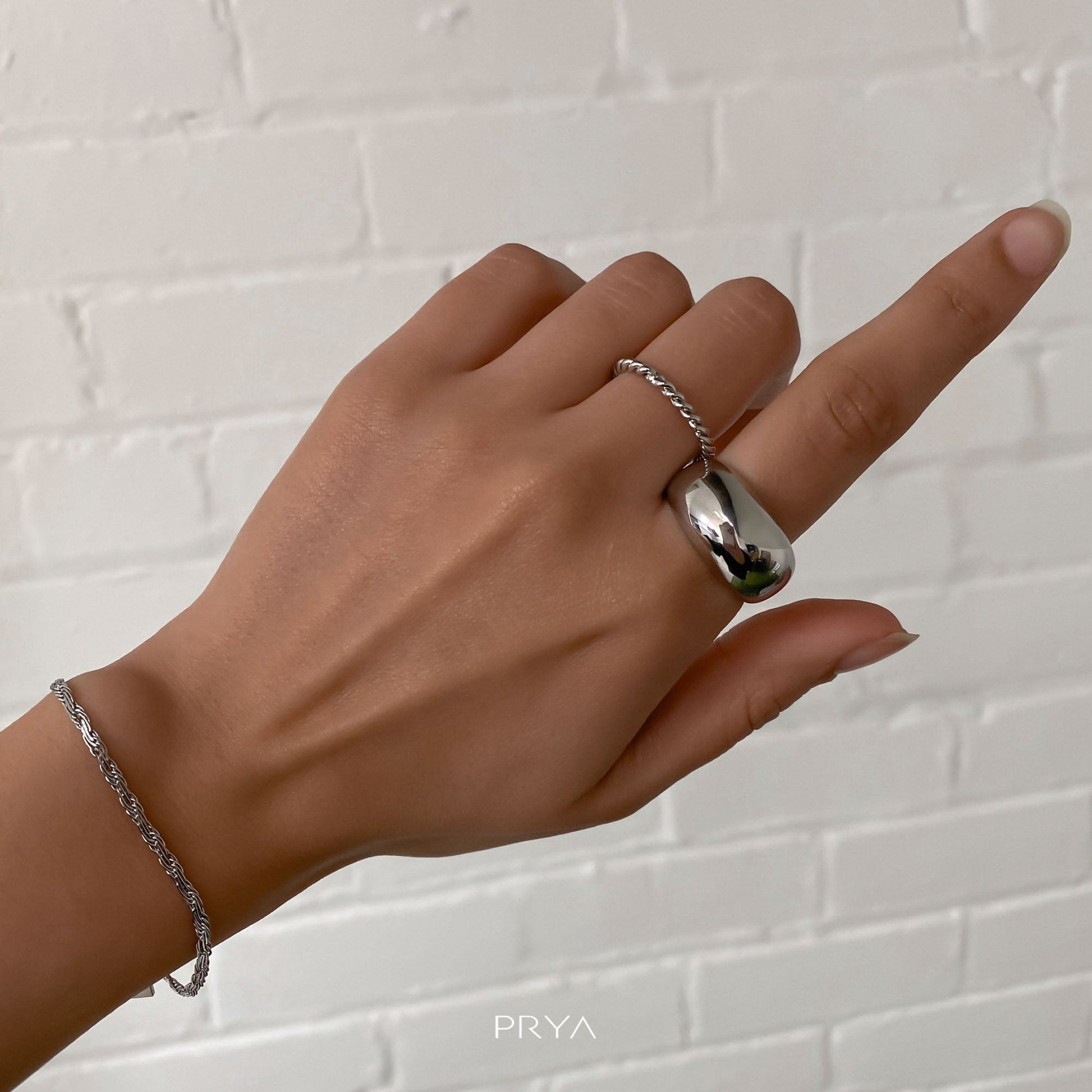 Alexa Dome Ring | Silver - Image 3 - ISMI JEWELS