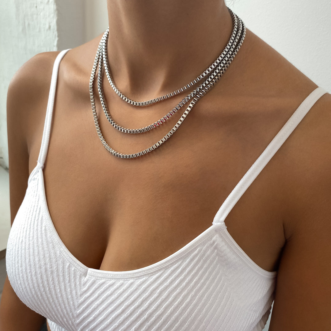 Box Chain Necklace | Silver - Image 13 - ISMI JEWELS