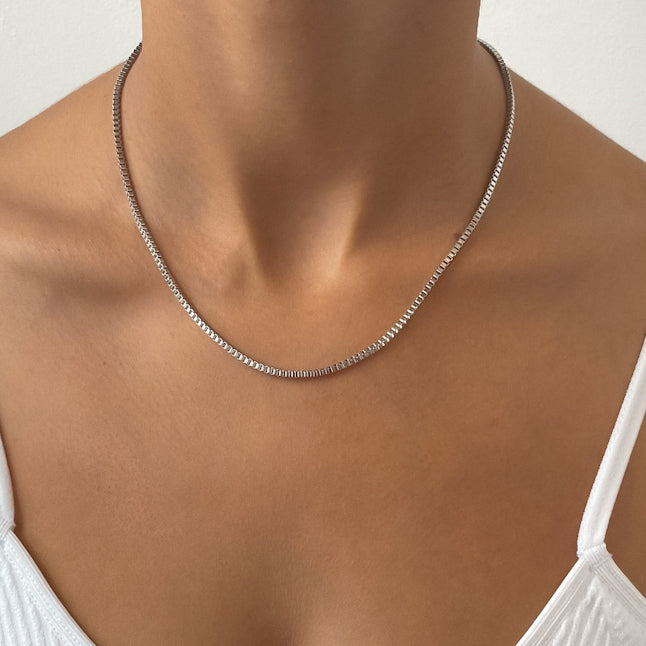 Box Chain Necklace | Silver - Image 15 - ISMI JEWELS
