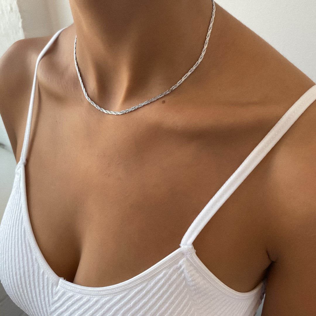Flat Rope Link Chain | Silver - Image 10 - ISMI JEWELS