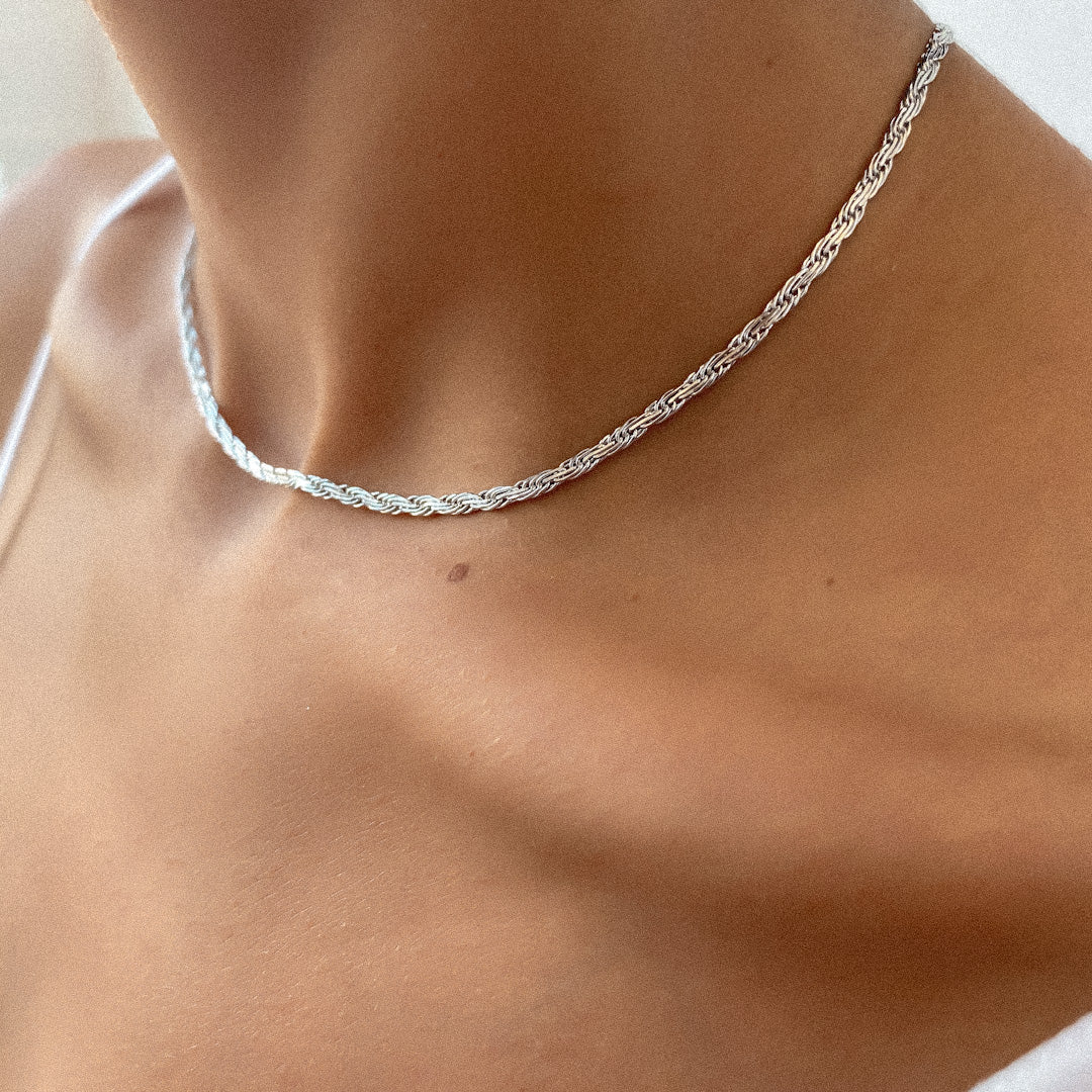Flat Rope Link Chain | Silver - Image 11 - ISMI JEWELS