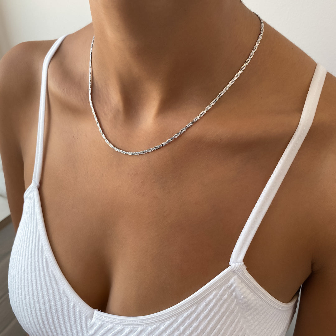 Flat Rope Link Chain | Silver - Image 14 - ISMI JEWELS