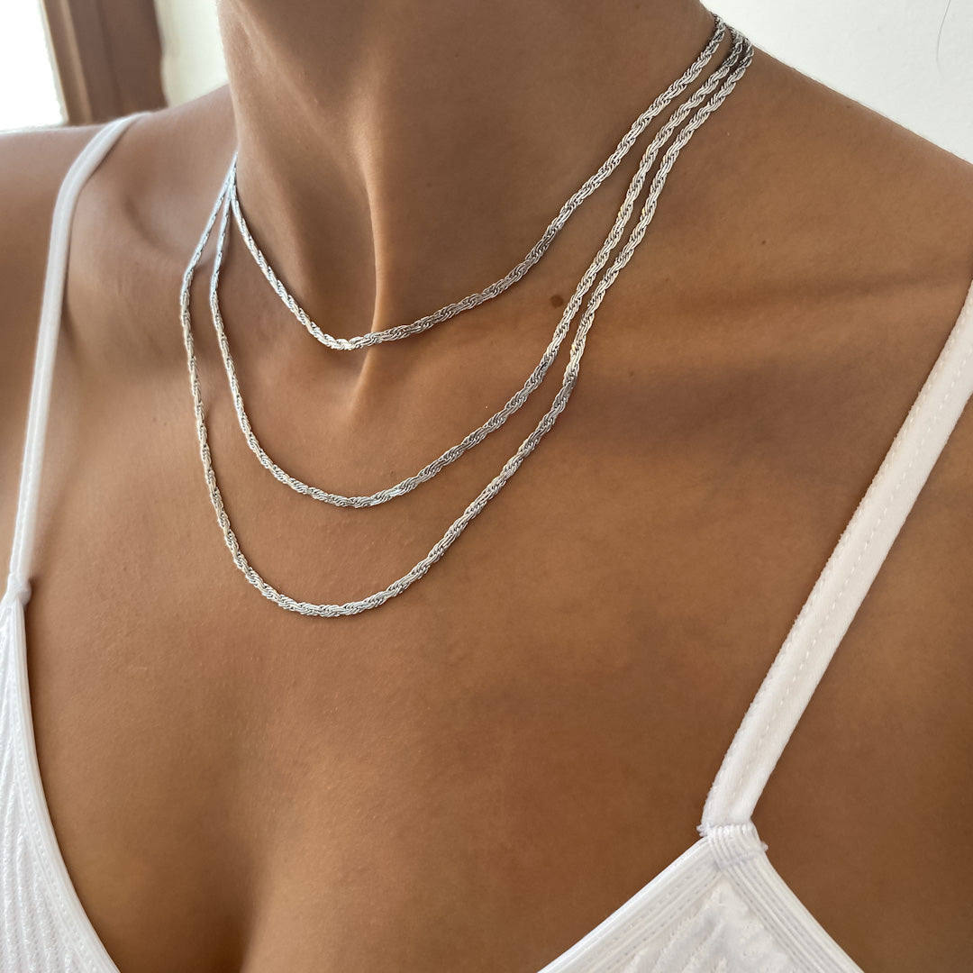 Flat Rope Link Chain | Silver - Image 6 - ISMI JEWELS
