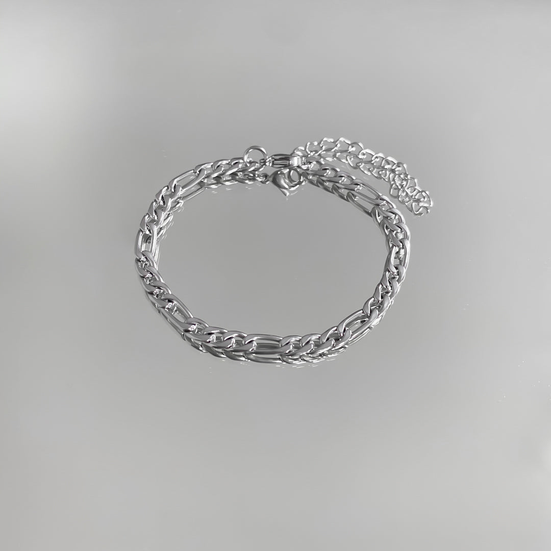 Figaro Chain Anklet Silver - Image 2 - ISMI JEWELS