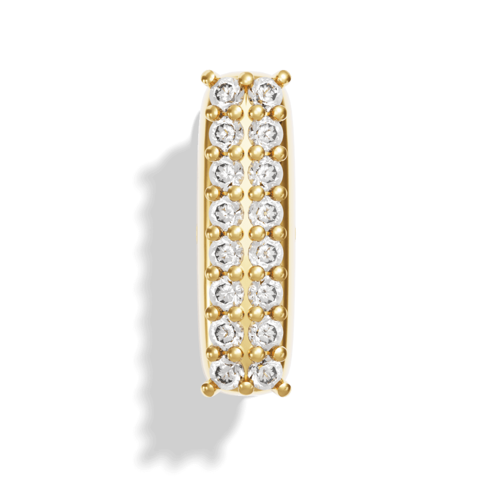Gold Pave Bubble Letter Charms - Image 11 - ISMI JEWELS