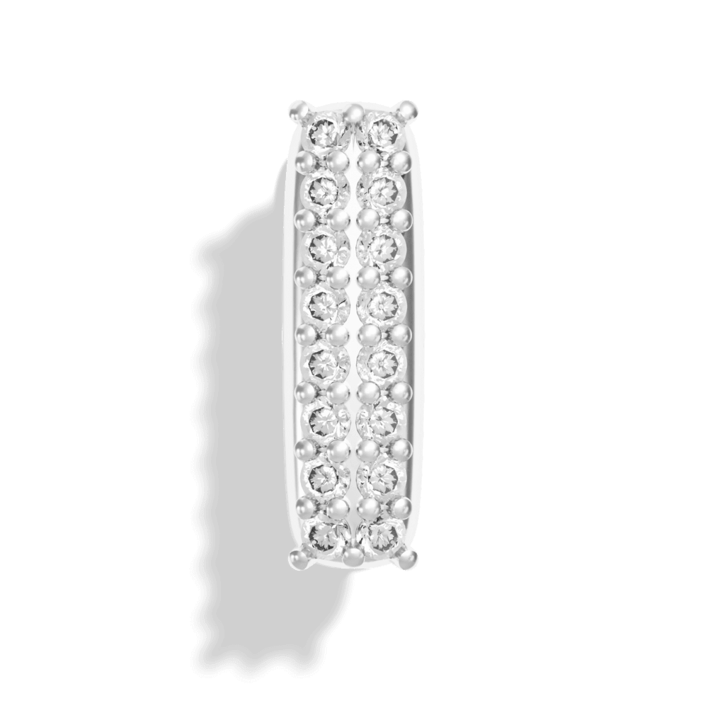 Silver Pave Bubble Letter Charms - Image 11 - ISMI JEWELS