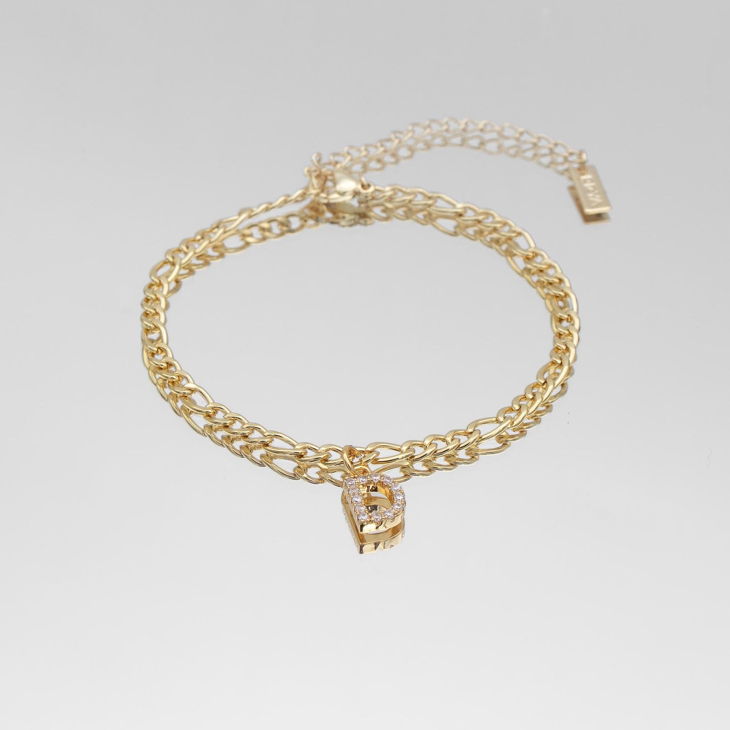 Pave Initial Anklet | Figaro - Image 5 - ISMI JEWELS