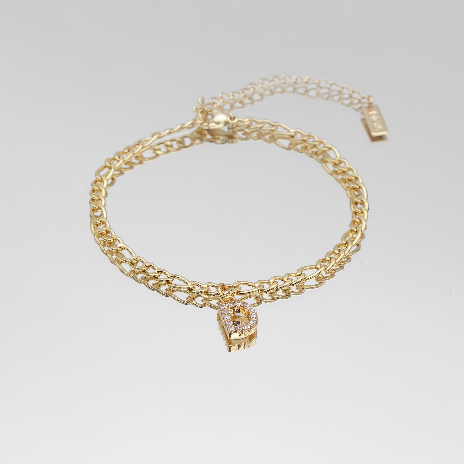 Pave Initial Anklet | Figaro - Image 5 - ISMI JEWELS