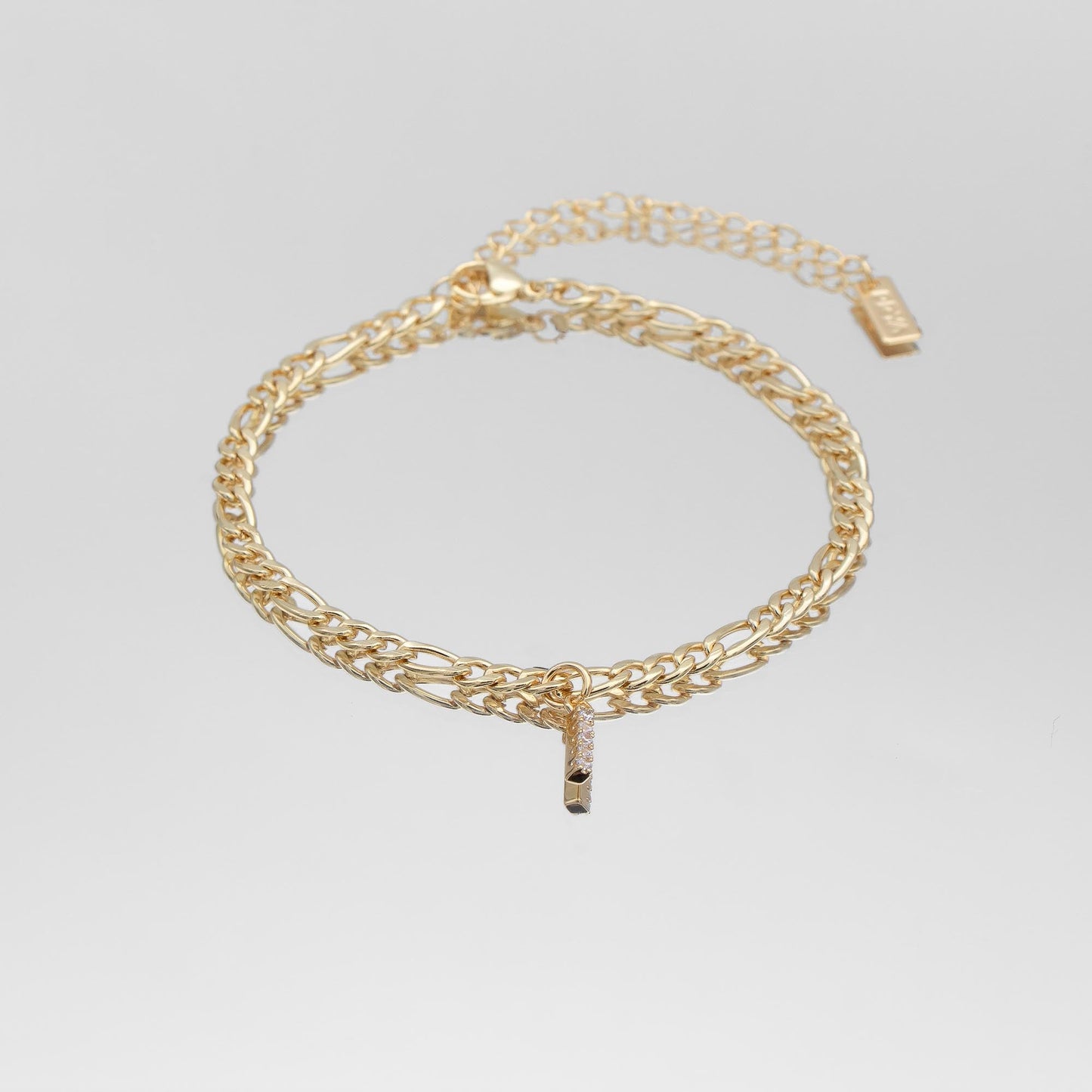 Pave Initial Anklet | Figaro - Image 10 - ISMI JEWELS