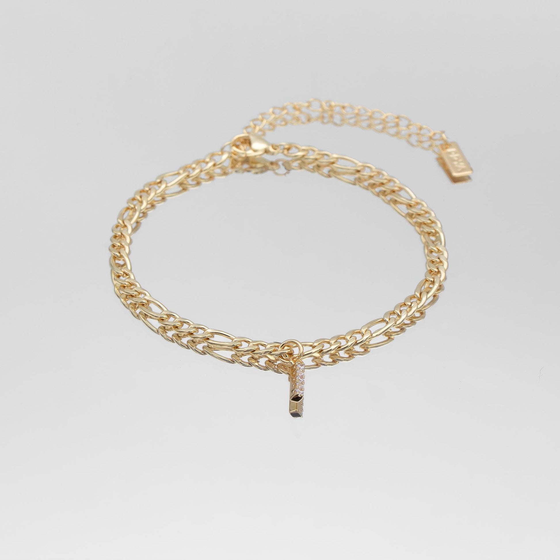 Pave Initial Anklet | Figaro - Image 10 - ISMI JEWELS
