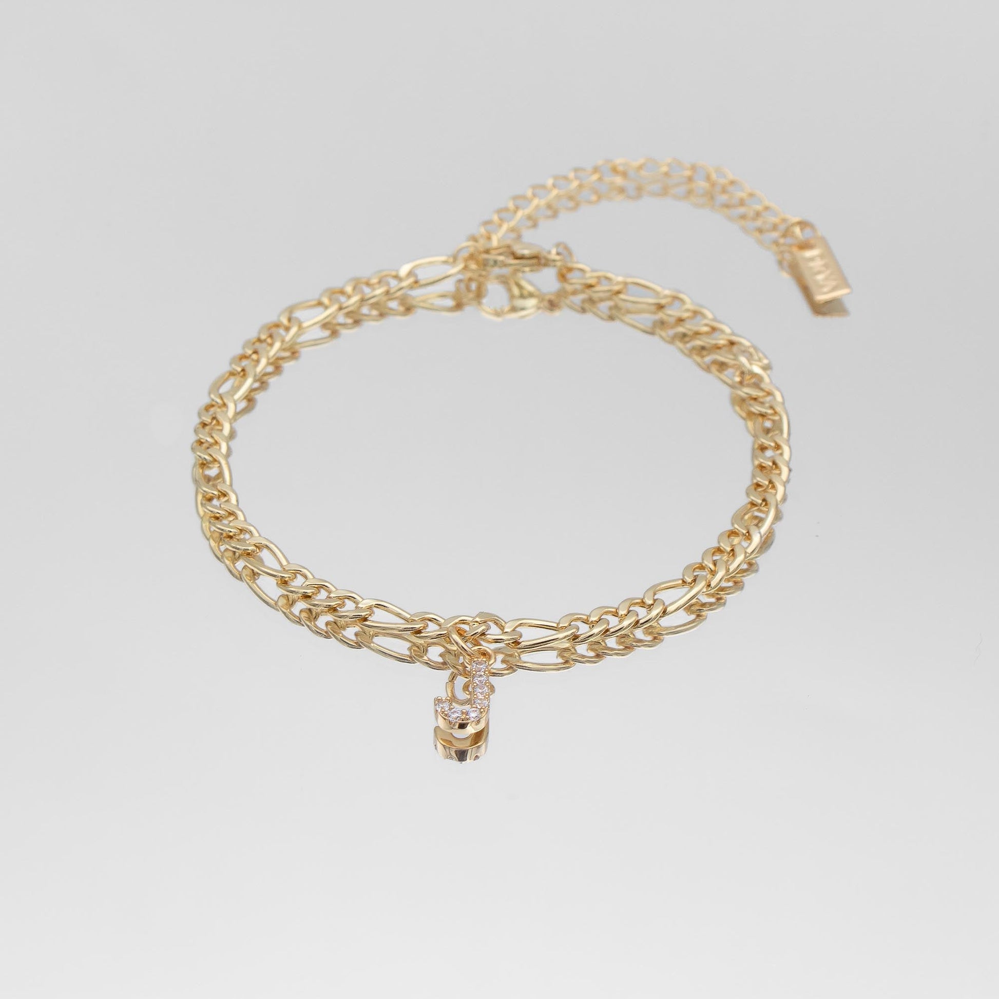 Pave Initial Anklet | Figaro - Image 11 - ISMI JEWELS