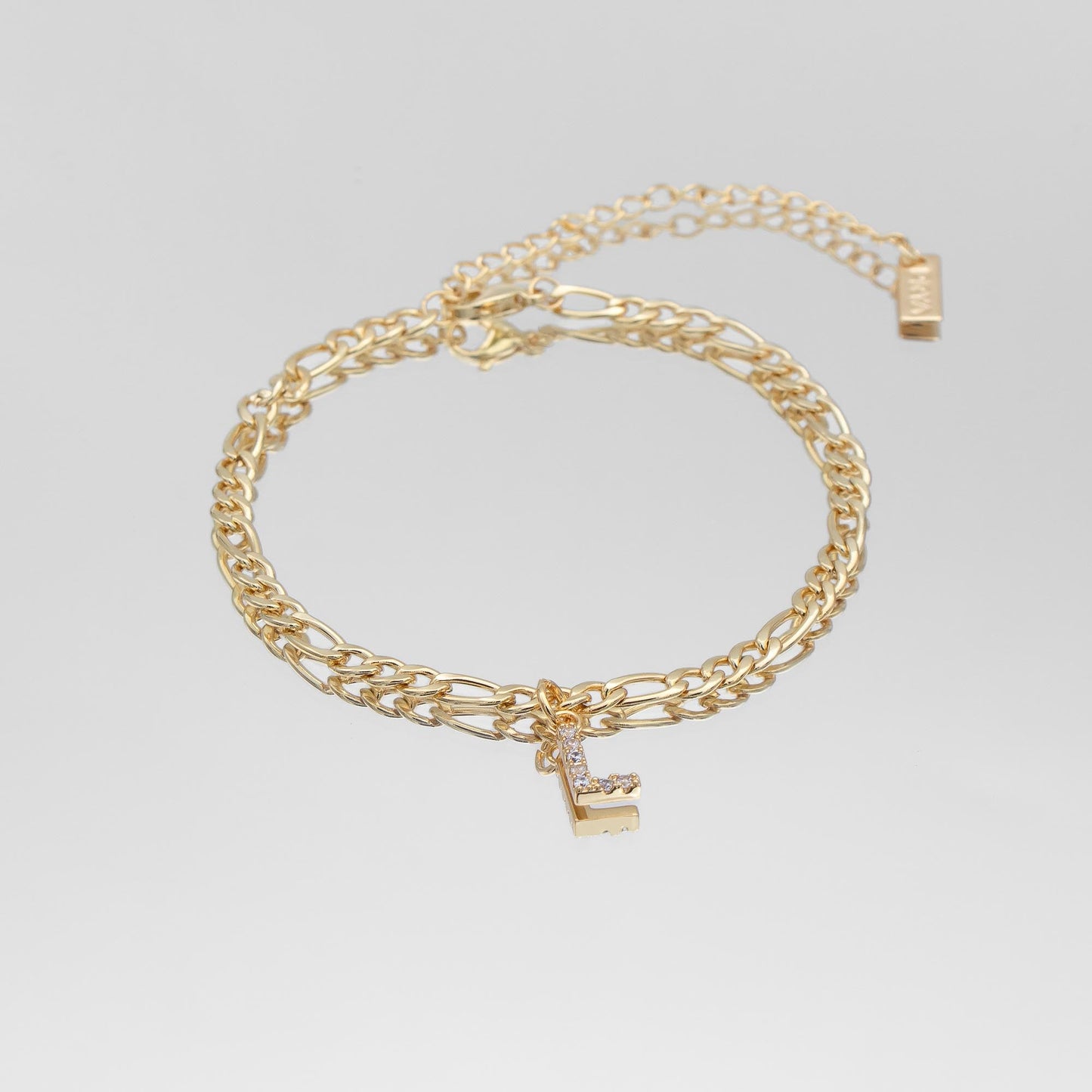 Pave Initial Anklet | Figaro - Image 12 - ISMI JEWELS