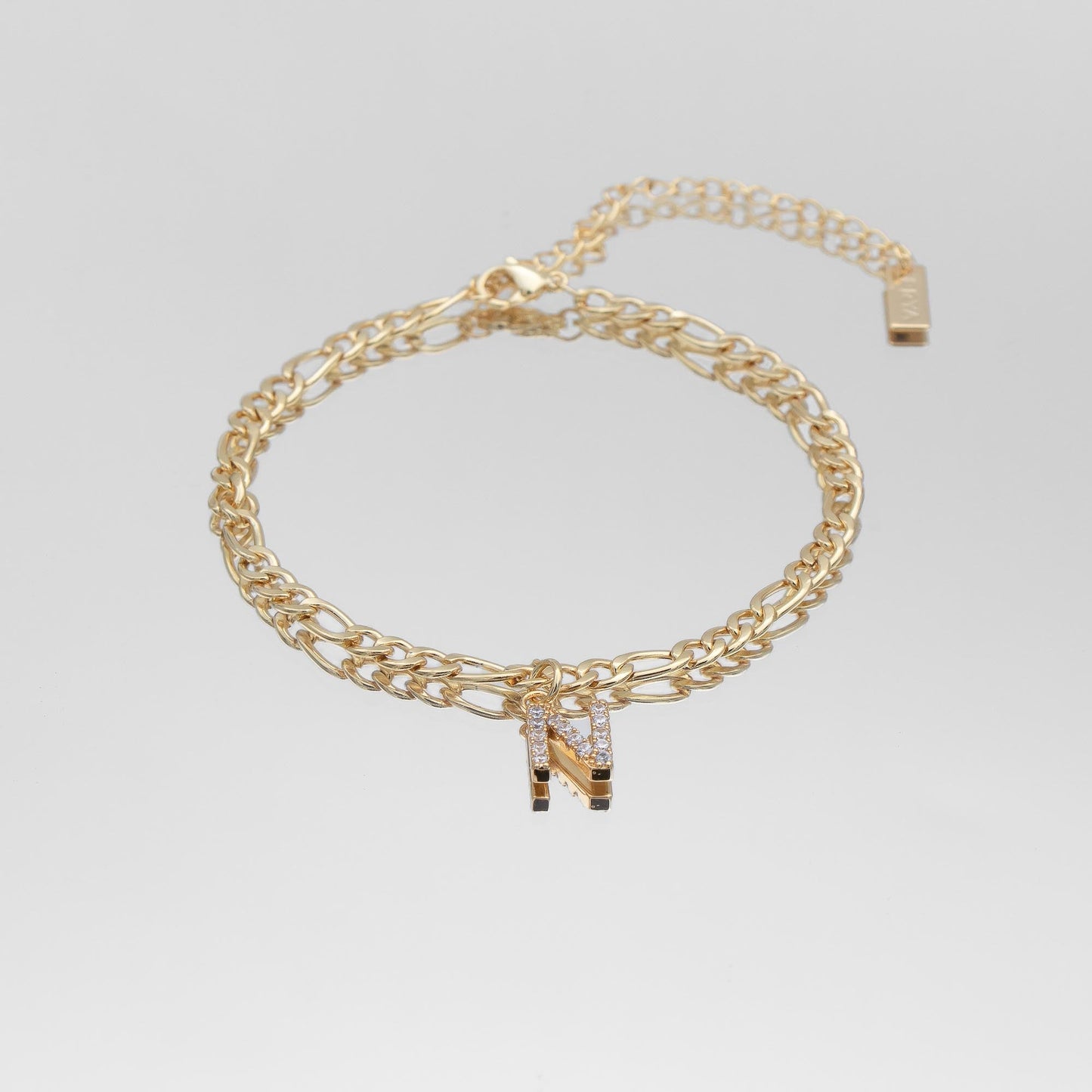 Pave Initial Anklet | Figaro - Image 14 - ISMI JEWELS