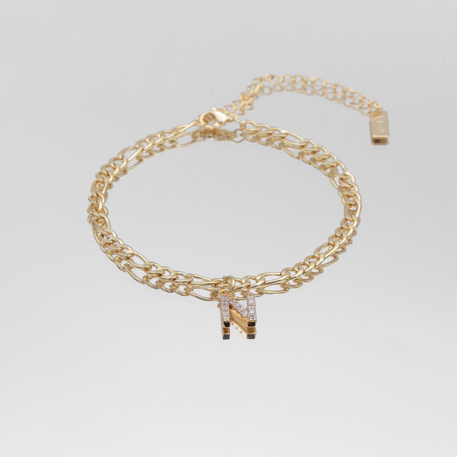 Pave Initial Anklet | Figaro - Image 14 - ISMI JEWELS