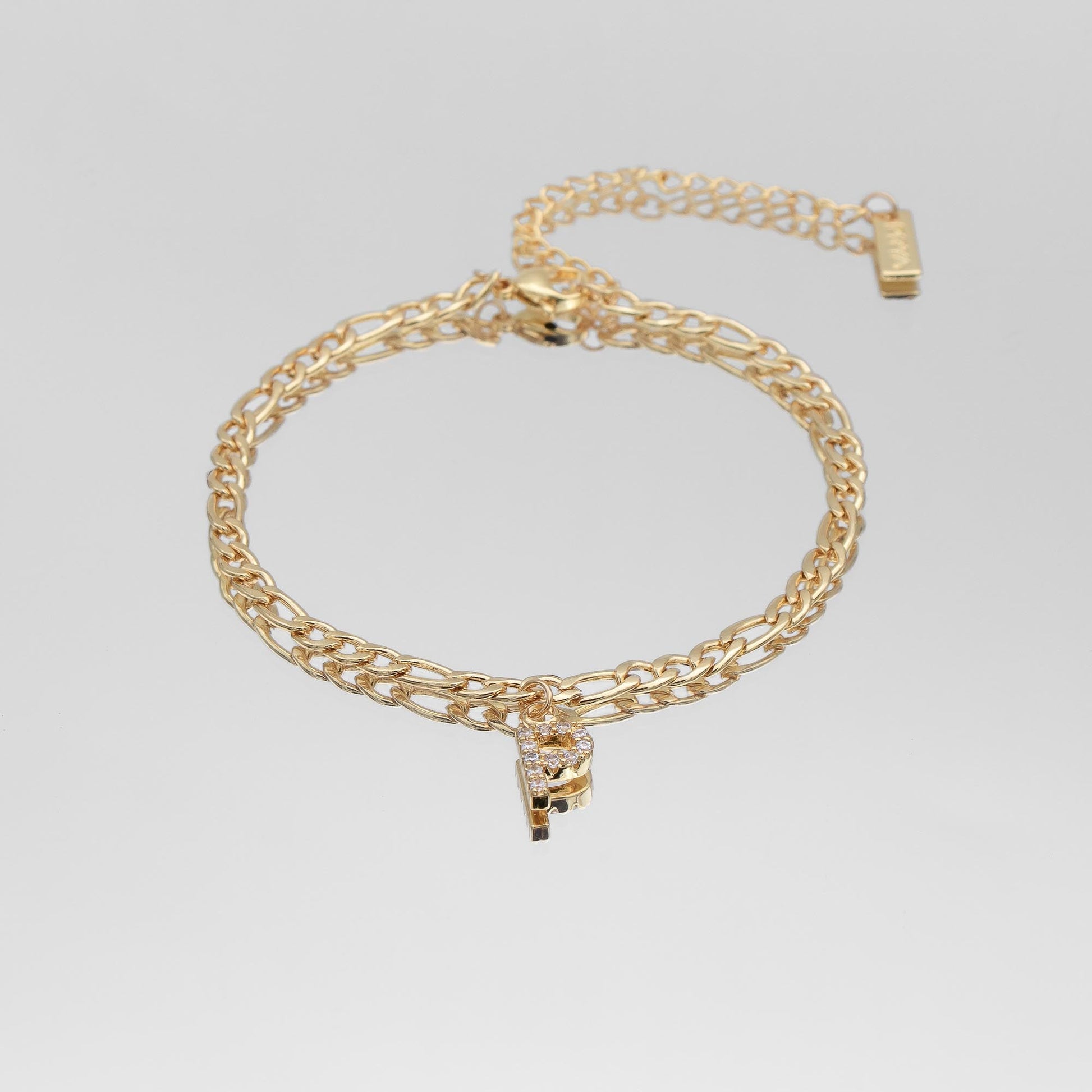 Pave Initial Anklet | Figaro - Image 16 - ISMI JEWELS