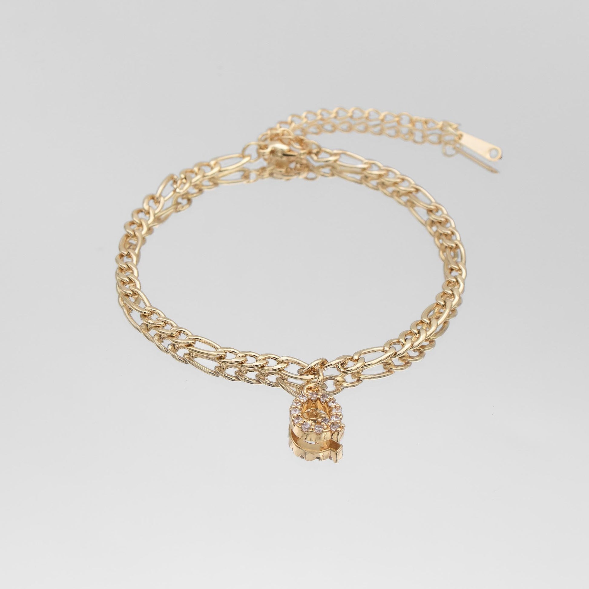 Pave Initial Anklet | Figaro - Image 17 - ISMI JEWELS
