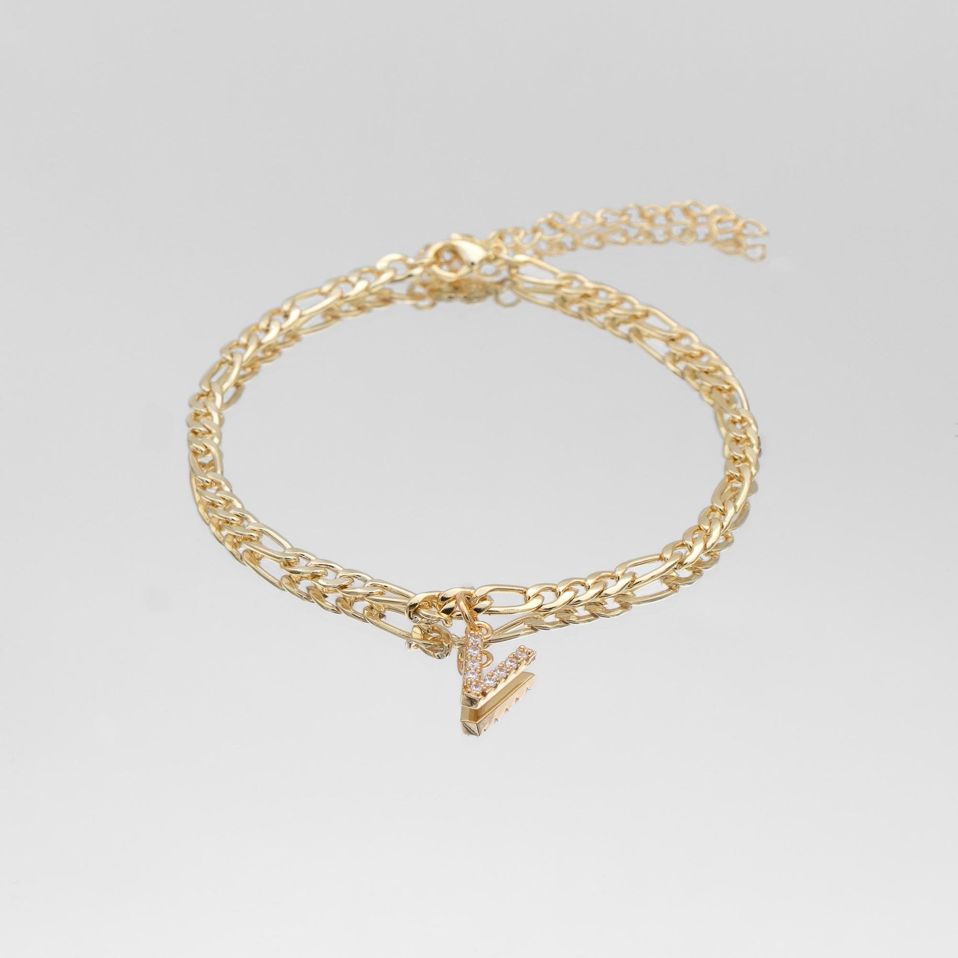 Pave Initial Anklet | Figaro - Image 22 - ISMI JEWELS