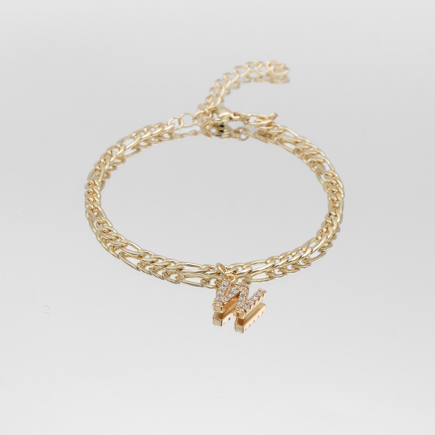 Pave Initial Anklet | Figaro - Image 23 - ISMI JEWELS