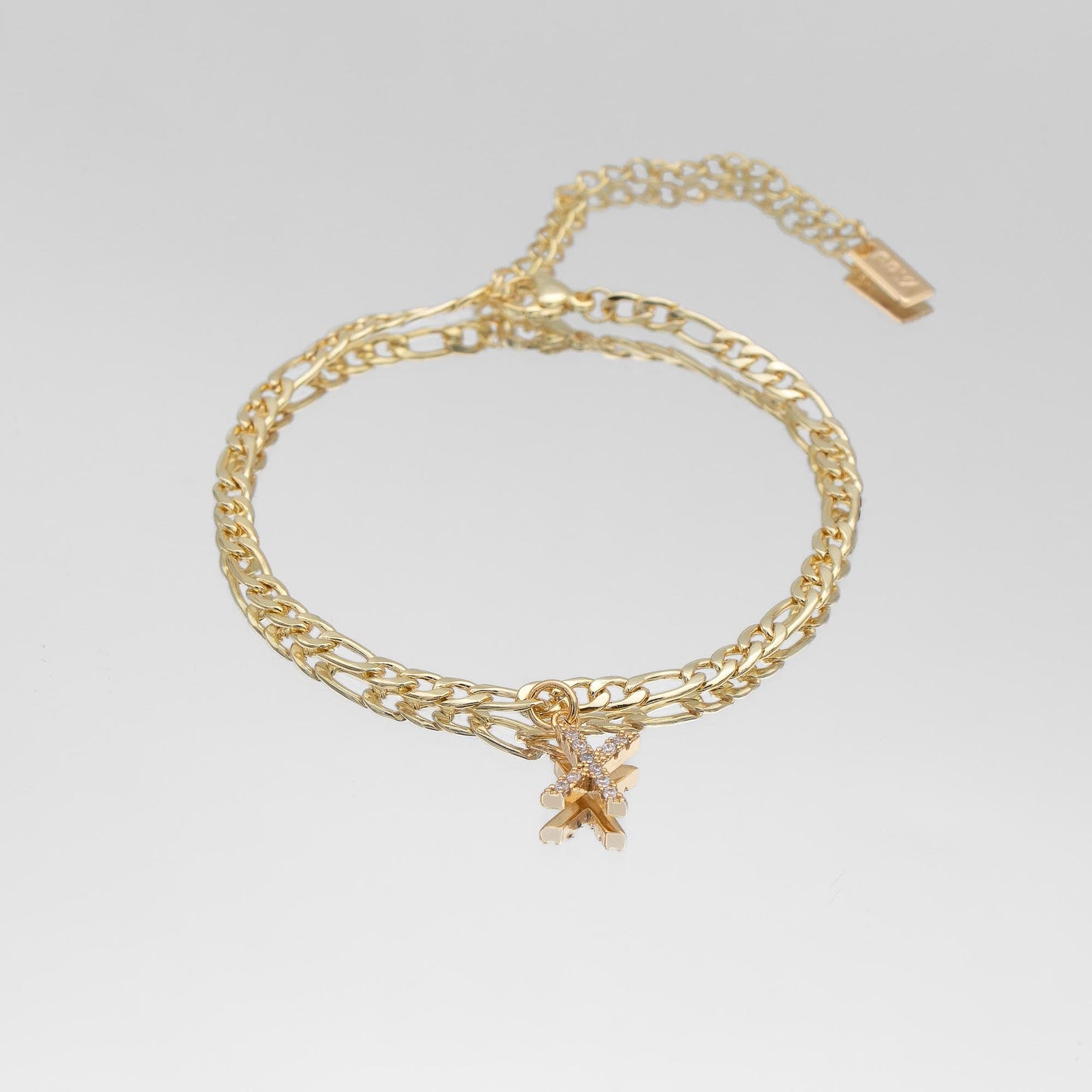 Pave Initial Anklet | Figaro - Image 24 - ISMI JEWELS