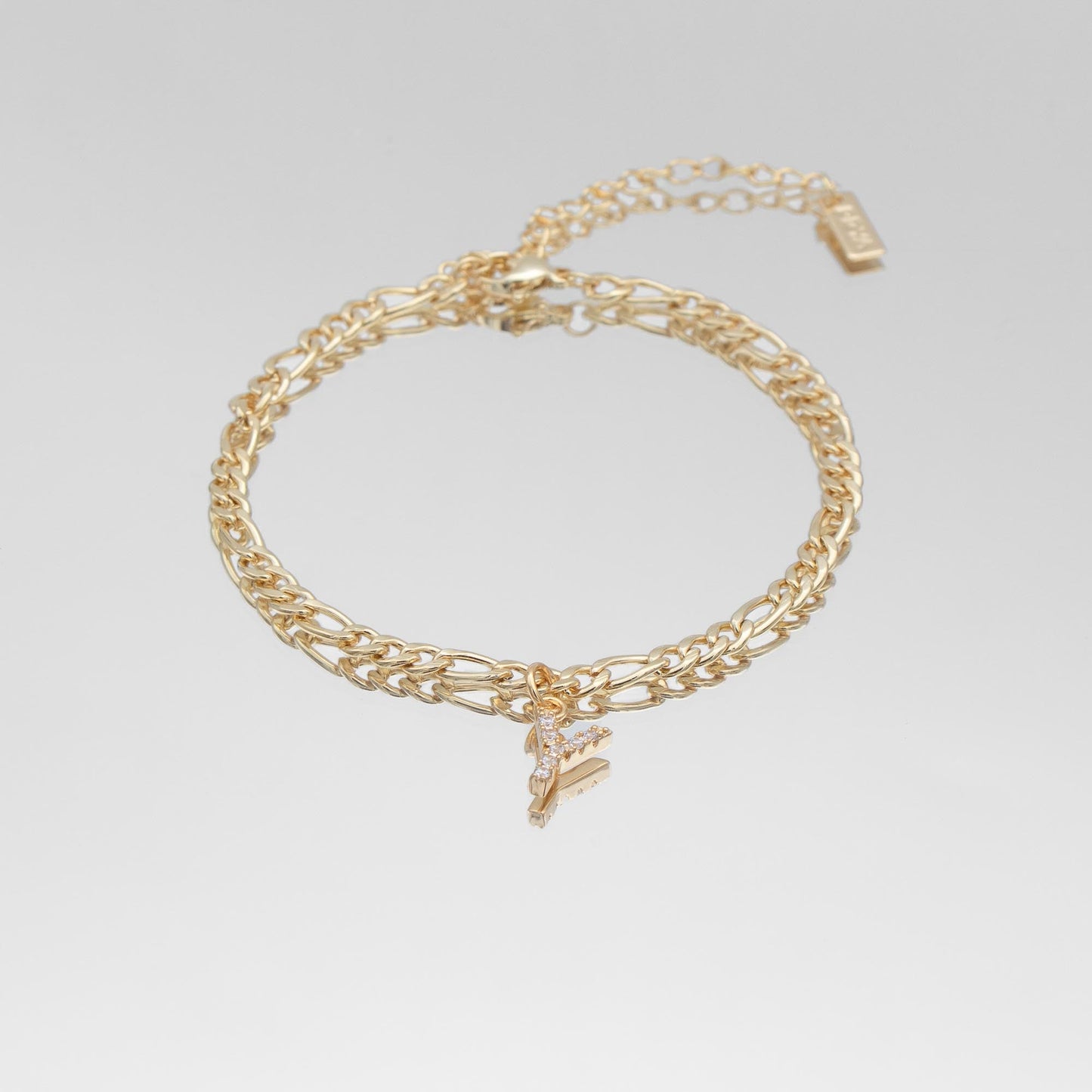 Pave Initial Anklet | Figaro - Image 25 - ISMI JEWELS