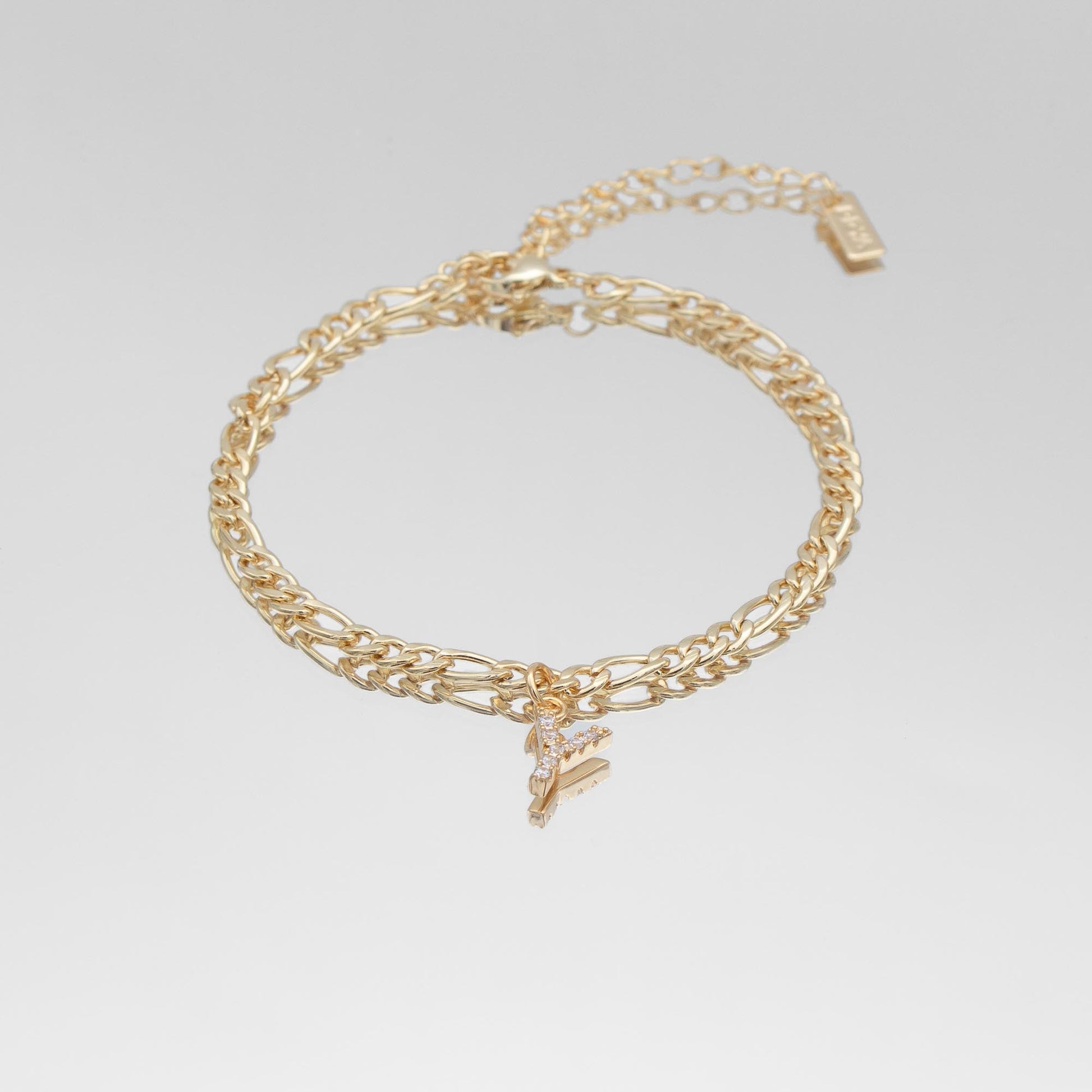 Pave Initial Anklet | Figaro - Image 25 - ISMI JEWELS