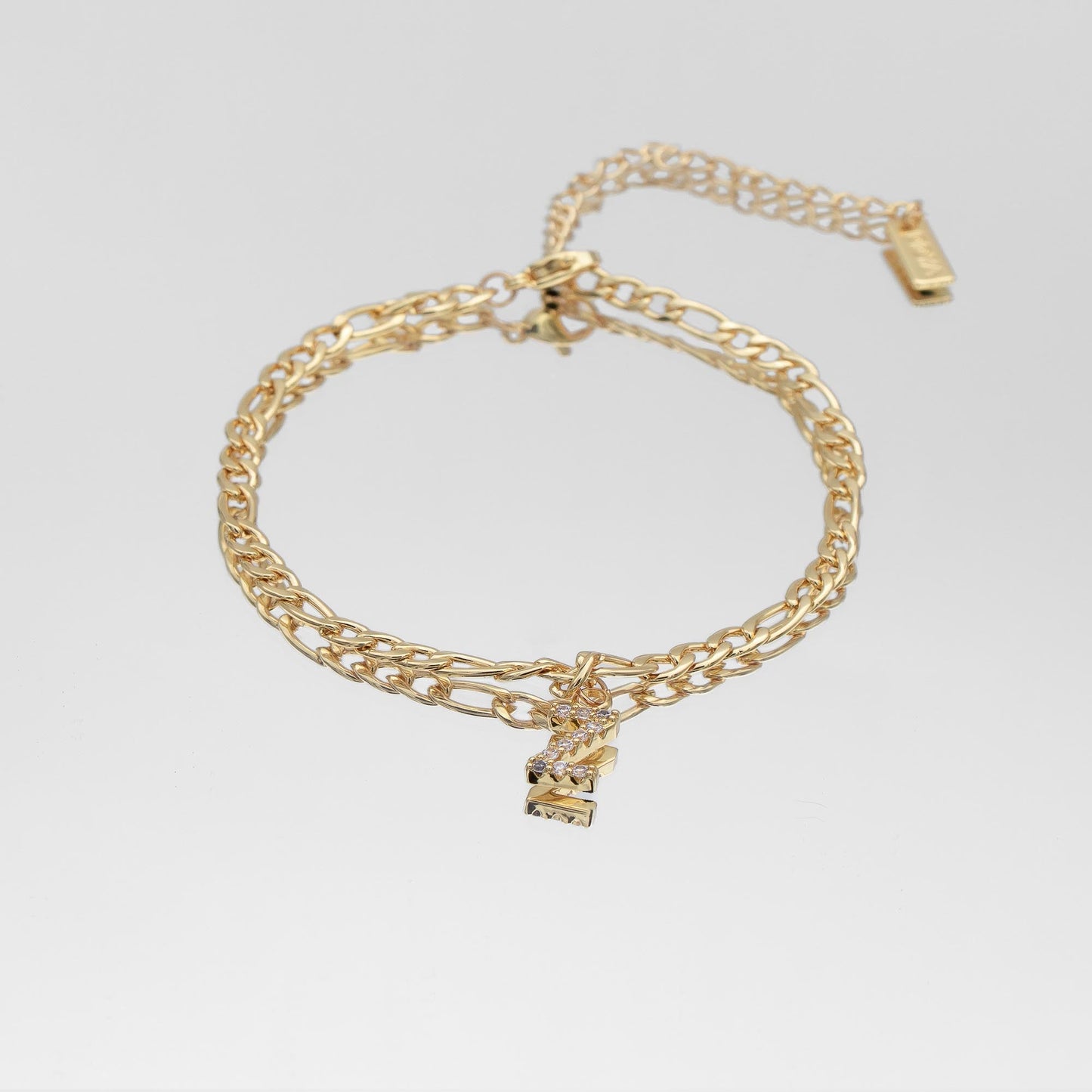 Pave Initial Anklet | Figaro - Image 26 - ISMI JEWELS