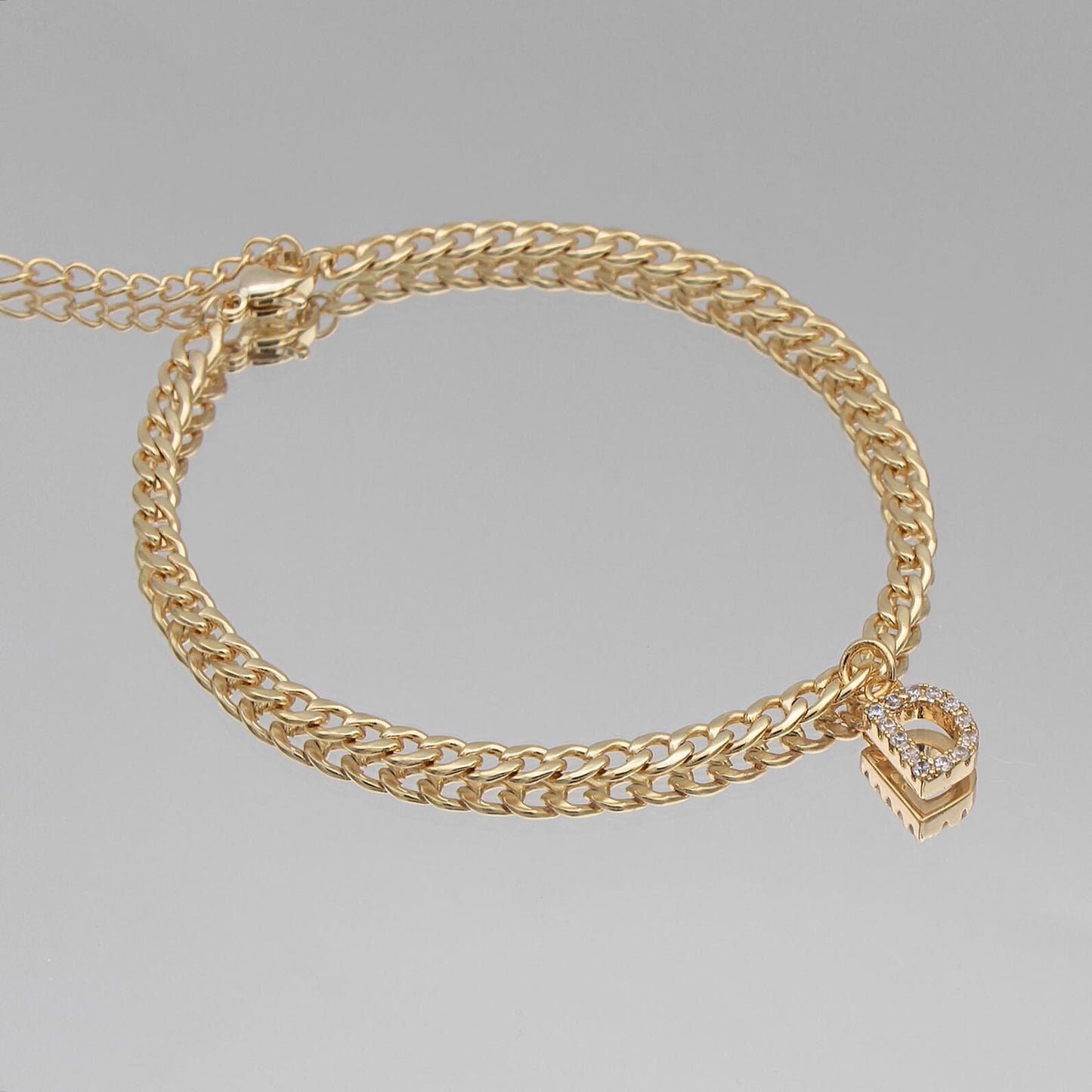 Pave Initial Anklet | Cuban - Image 13 - ISMI JEWELS