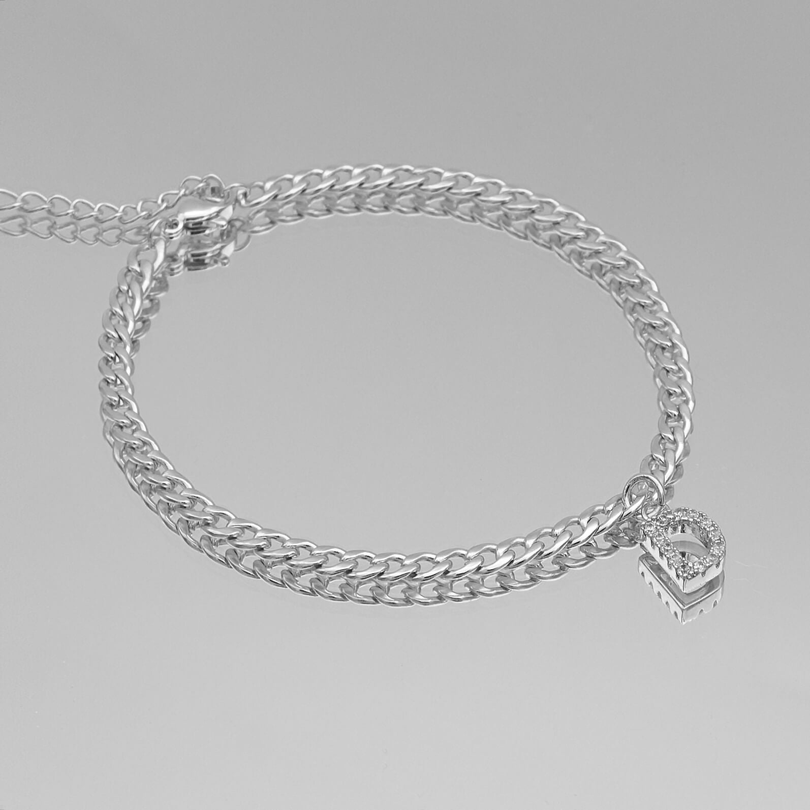 Pave Initial Anklet | Cuban - Image 38 - ISMI JEWELS