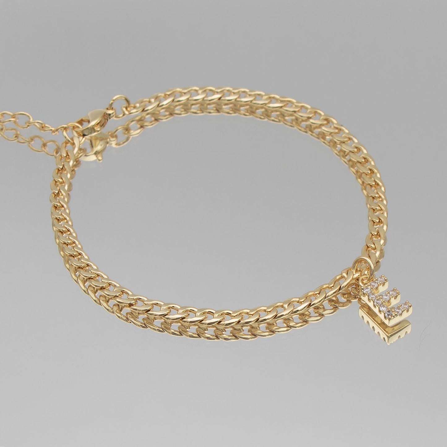 Pave Initial Anklet | Cuban - Image 14 - ISMI JEWELS