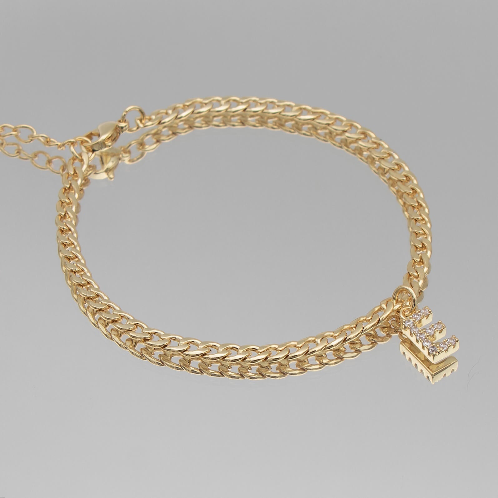 Pave Initial Anklet | Cuban - Image 14 - ISMI JEWELS