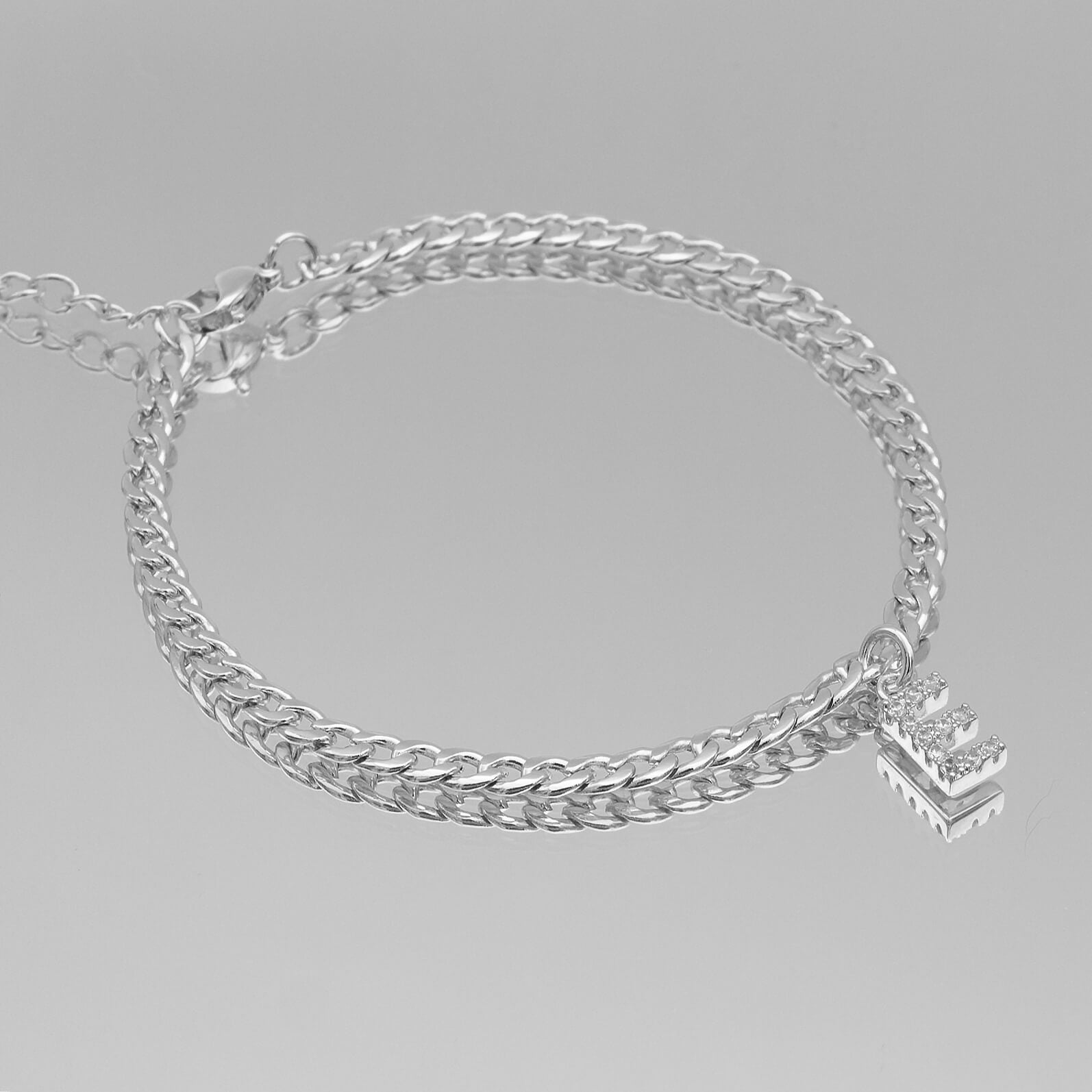 Pave Initial Anklet | Cuban - Image 39 - ISMI JEWELS