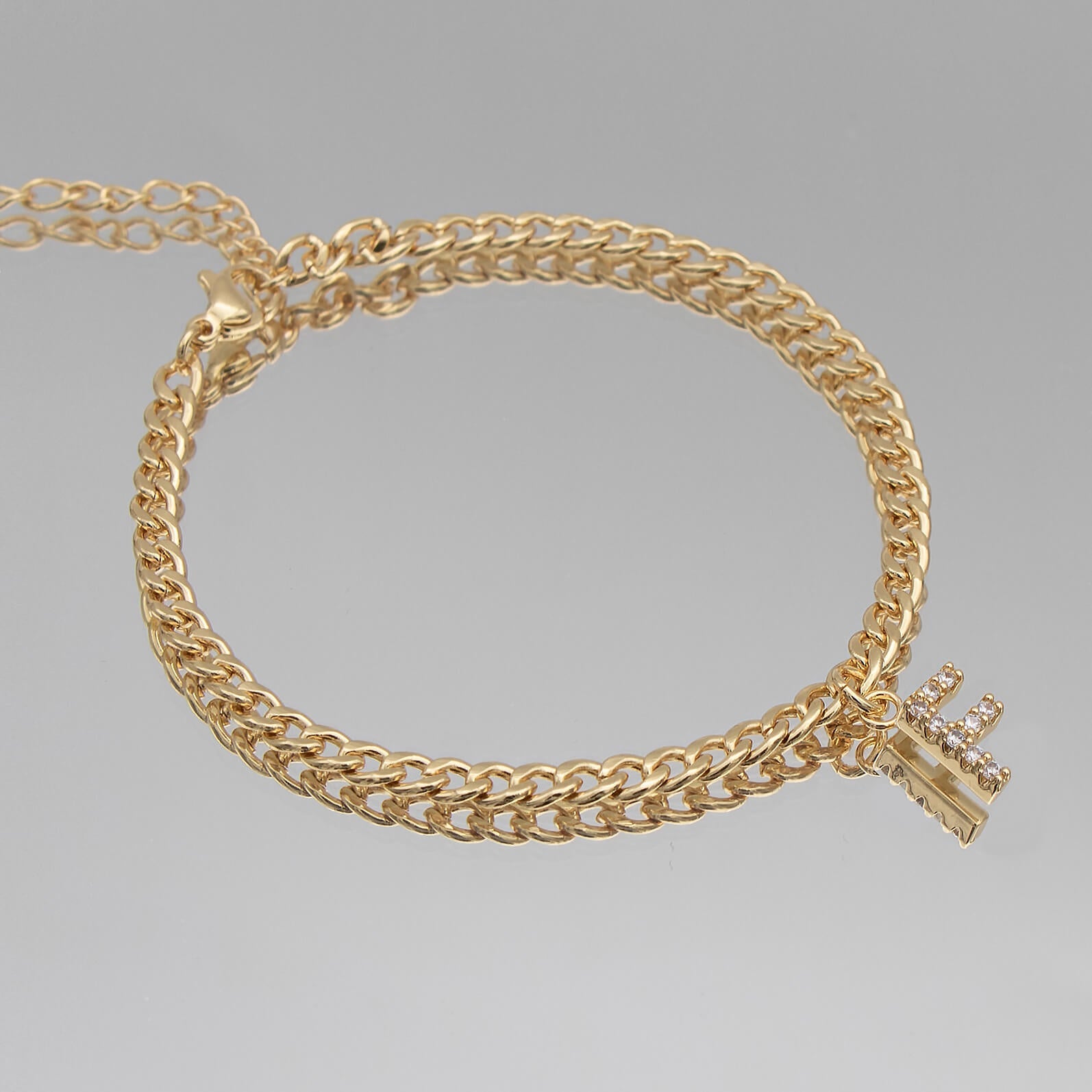 Pave Initial Anklet | Cuban - Image 15 - ISMI JEWELS