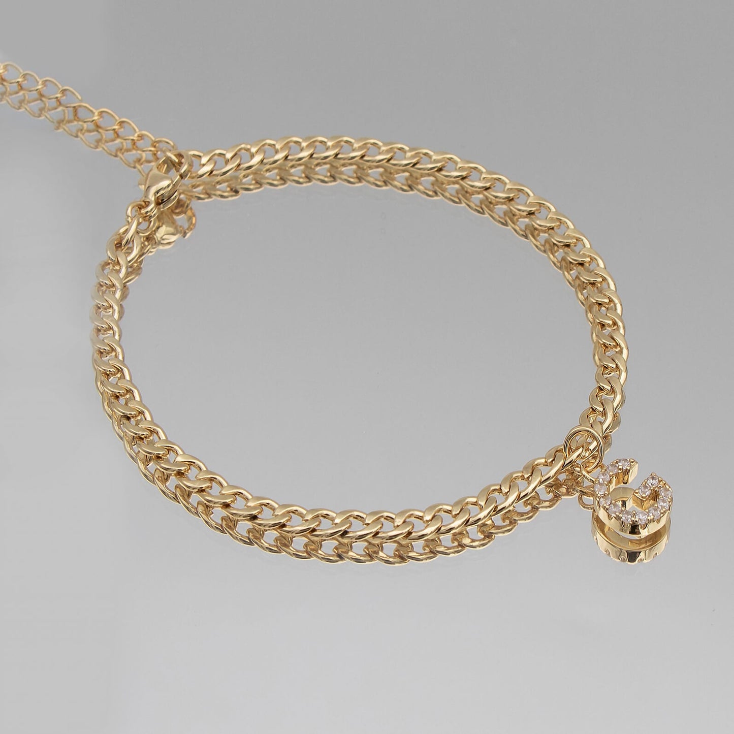 Pave Initial Anklet | Cuban - Image 16 - ISMI JEWELS