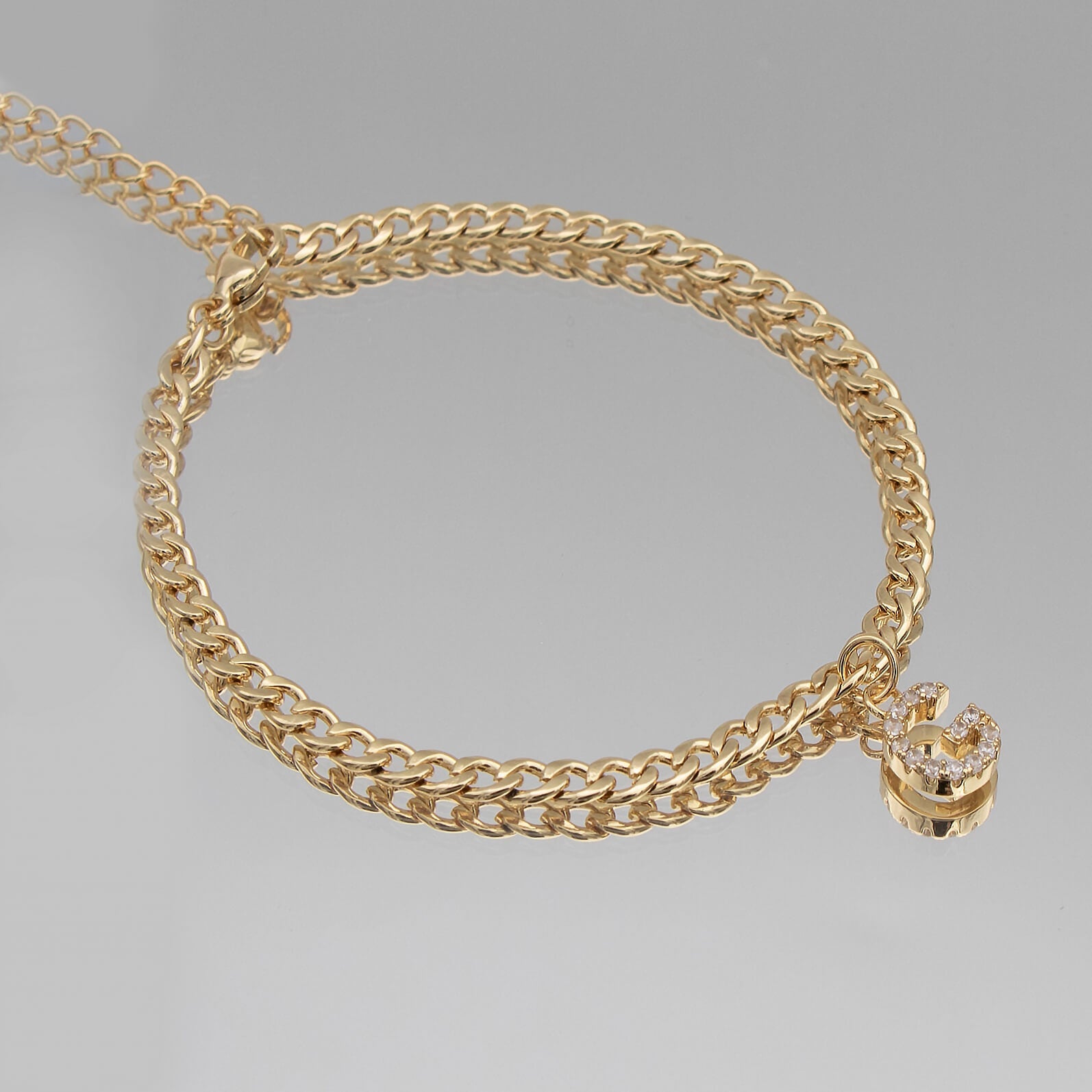 Pave Initial Anklet | Cuban - Image 16 - ISMI JEWELS