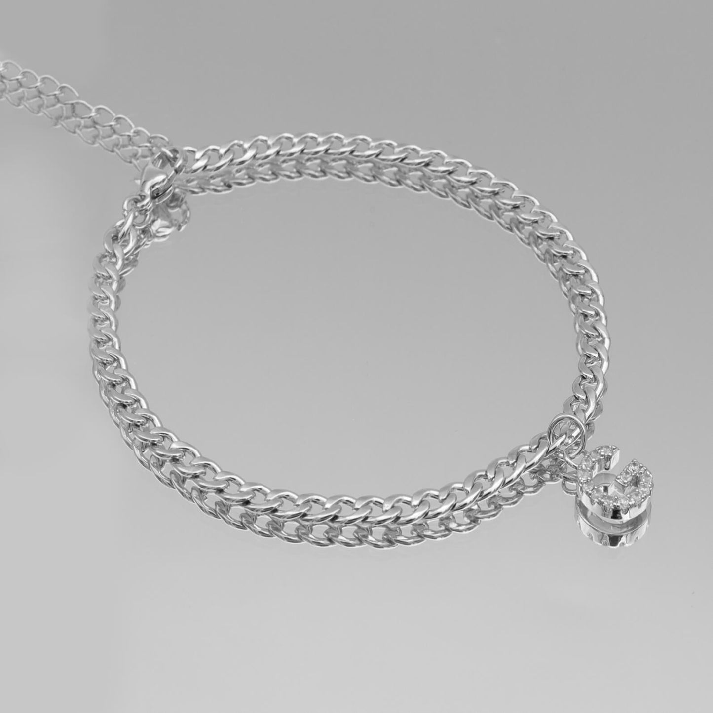 Pave Initial Anklet | Cuban - Image 41 - ISMI JEWELS