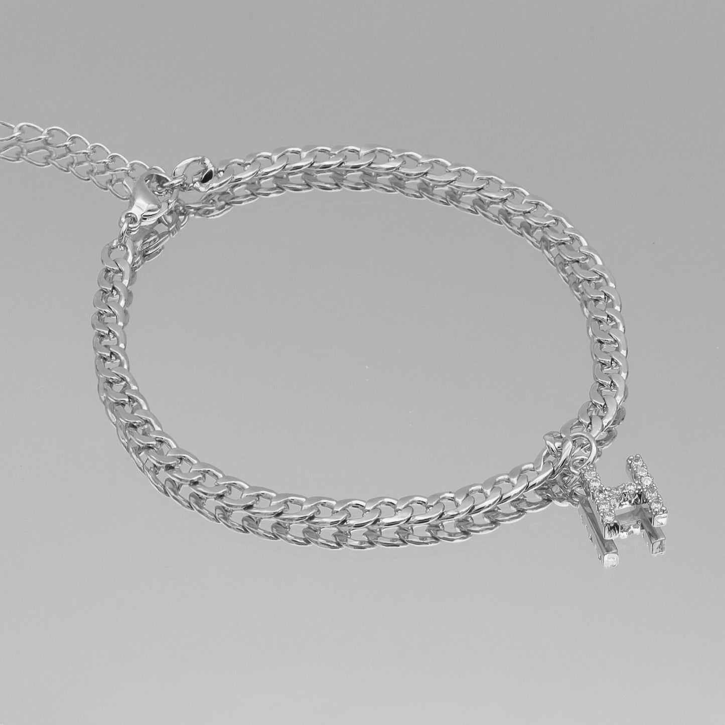 Pave Initial Anklet | Cuban - Image 42 - ISMI JEWELS