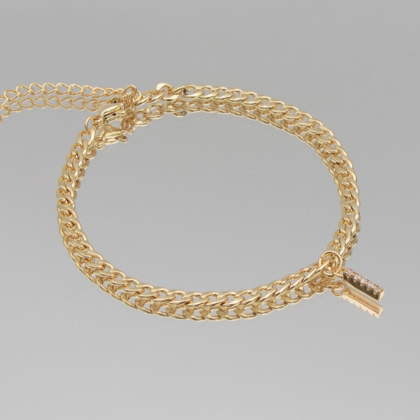 Pave Initial Anklet | Cuban - Image 18 - ISMI JEWELS