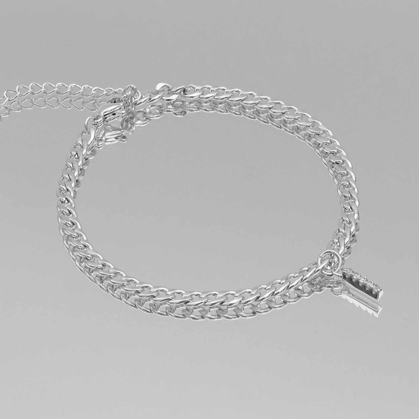 Pave Initial Anklet | Cuban - Image 43 - ISMI JEWELS