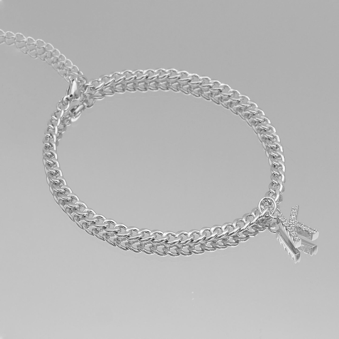 Pave Initial Anklet | Cuban - Image 45 - ISMI JEWELS