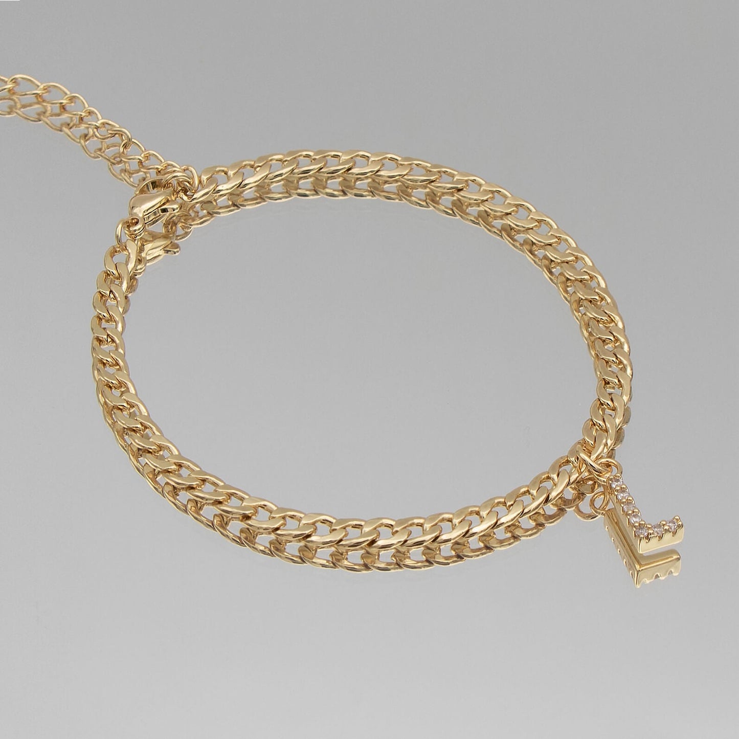 Pave Initial Anklet | Cuban - Image 21 - ISMI JEWELS