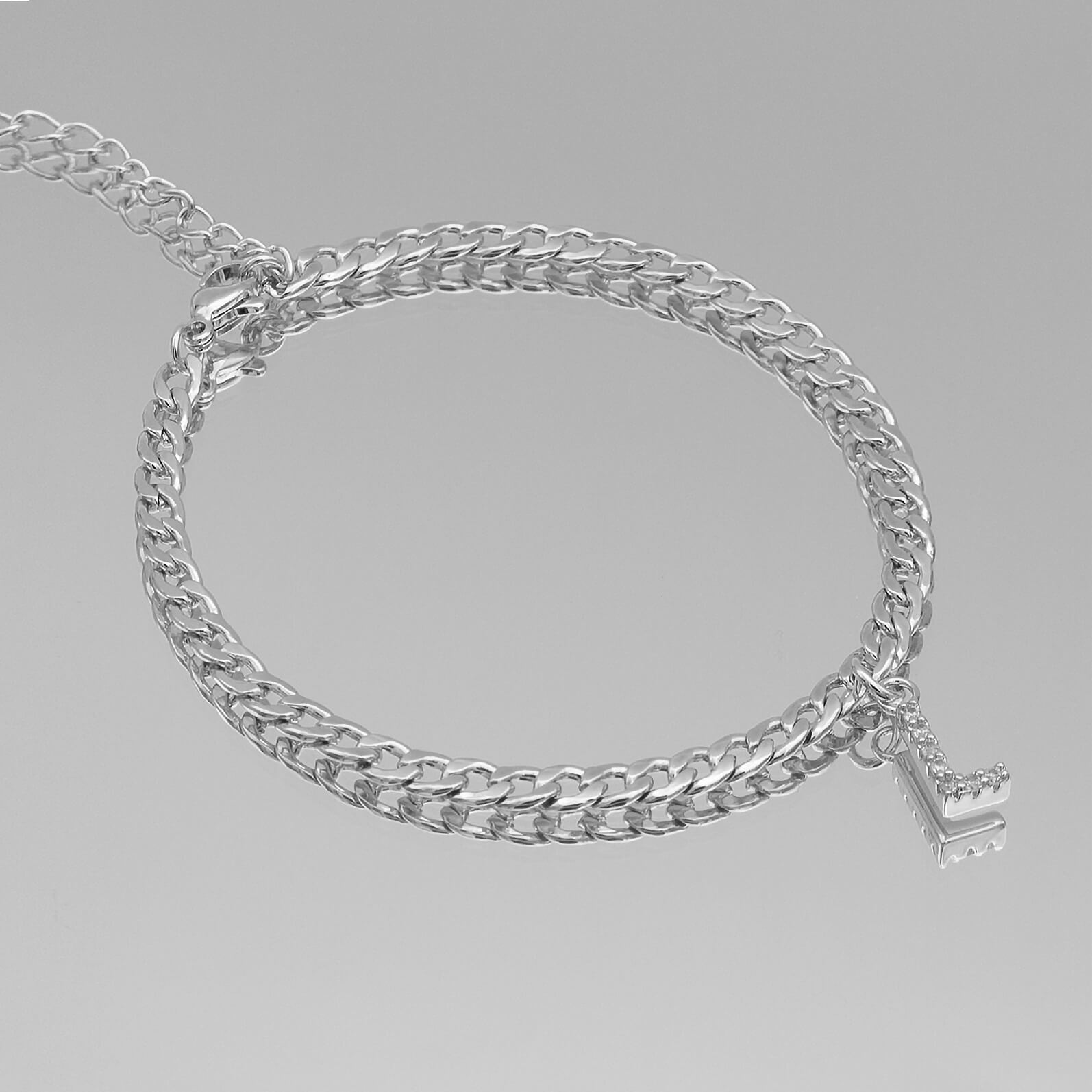 Pave Initial Anklet | Cuban - Image 46 - ISMI JEWELS